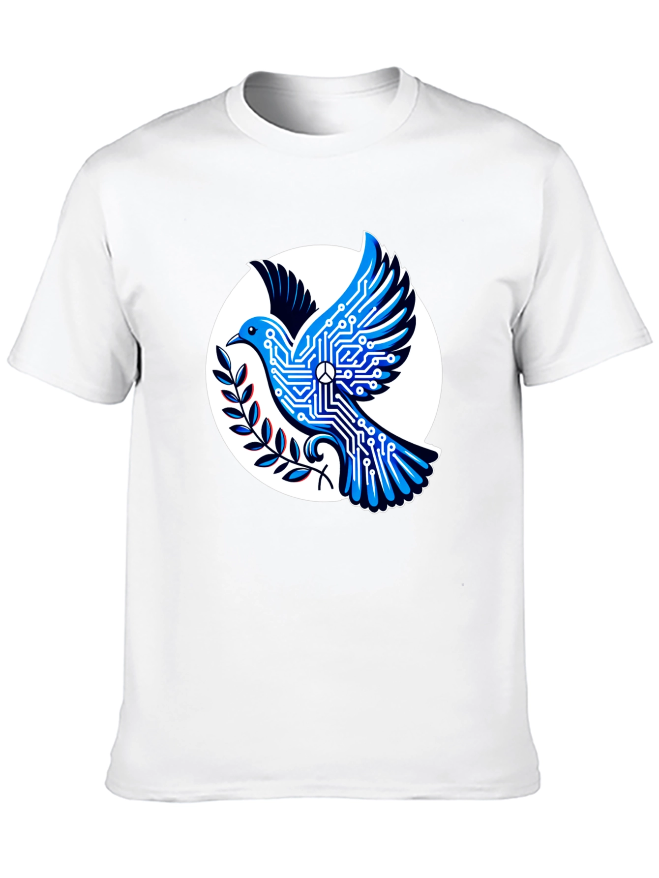 Tech Peace Dove Black T-Shirt