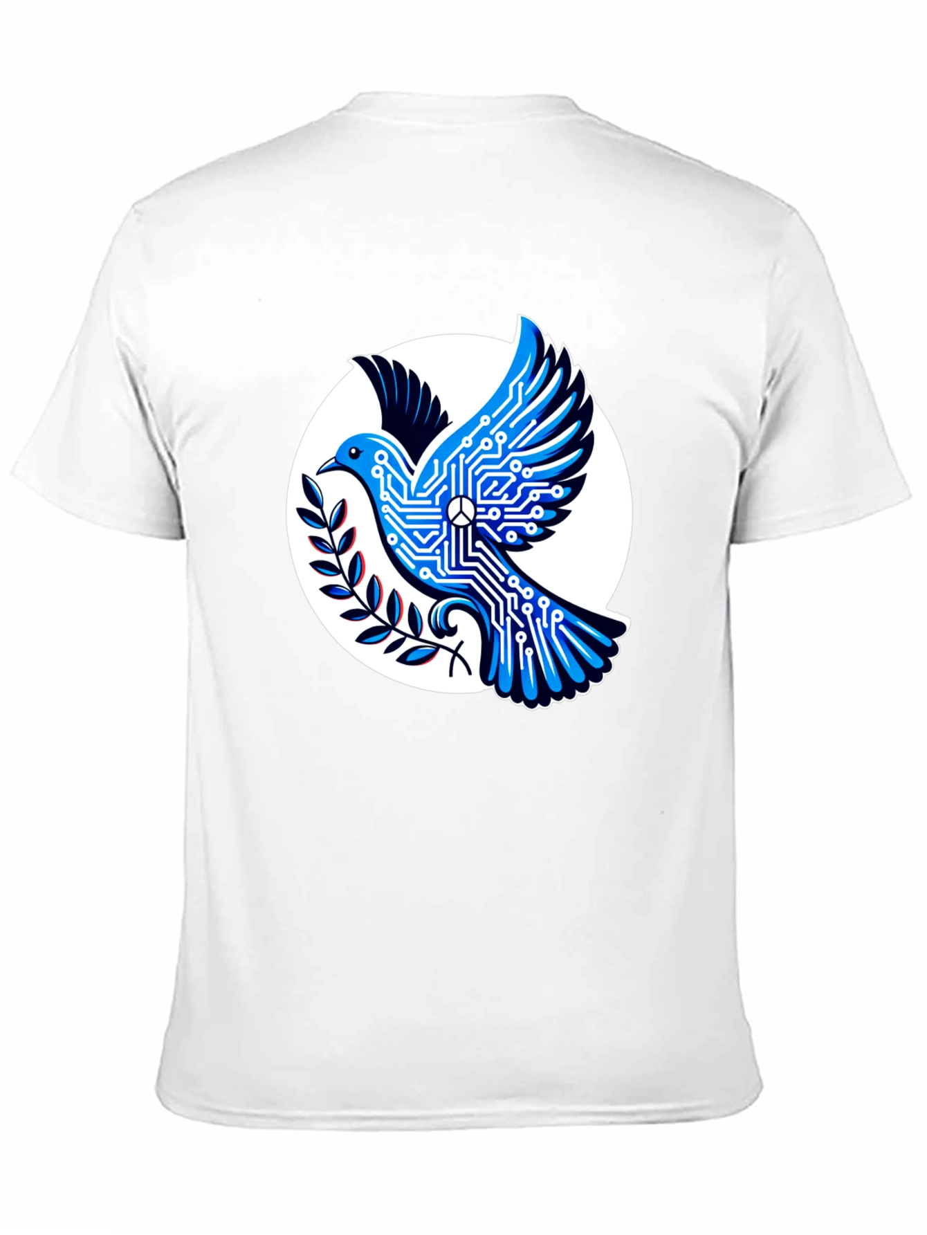 Tech Peace Dove Black T-Shirt
