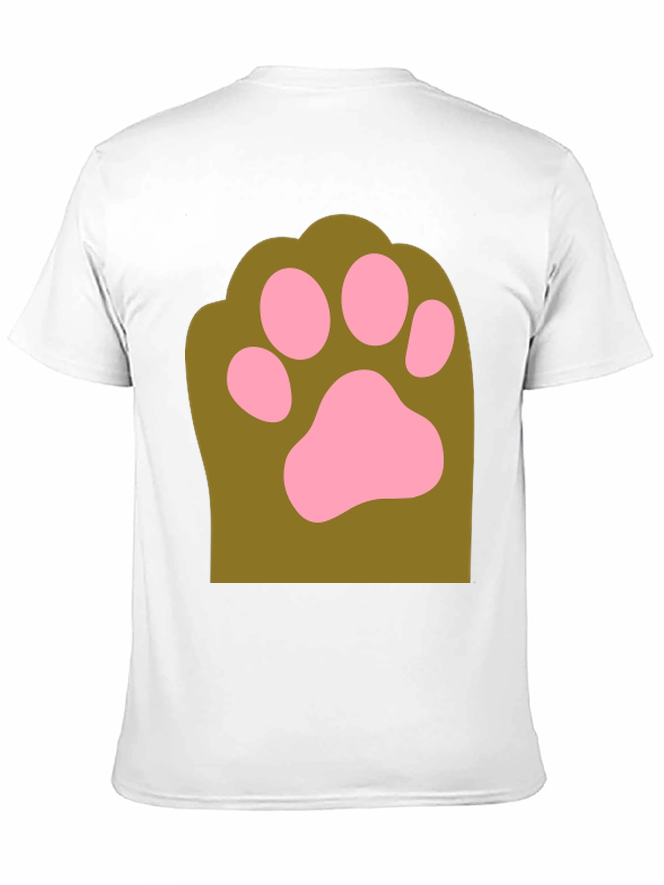 Cute Paw Print Graphic Tee - Mens Black T-Shirt