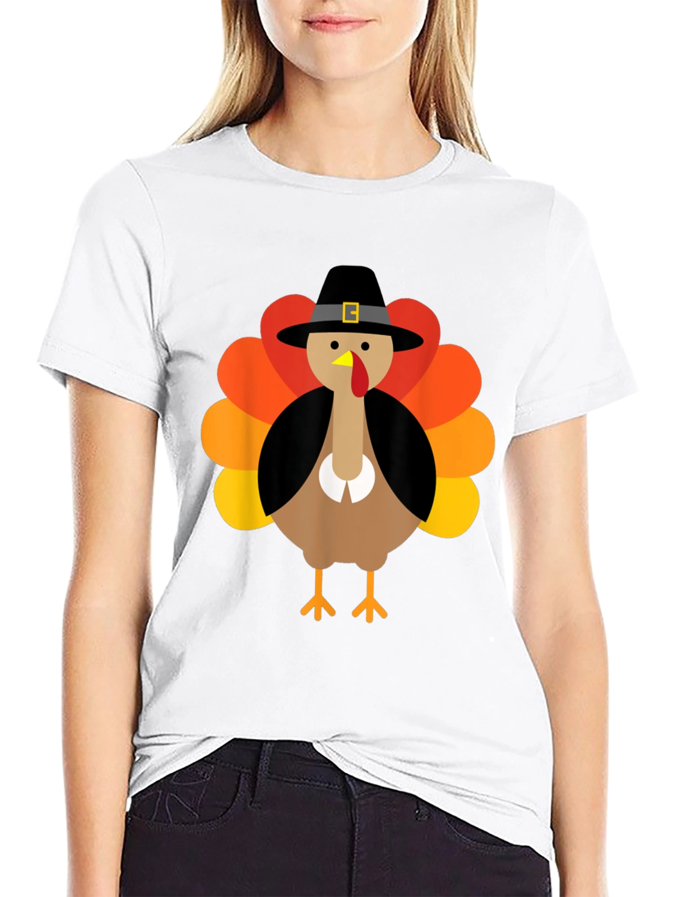 Thanksgiving Turkey Pilgrim Hat T-Shirt