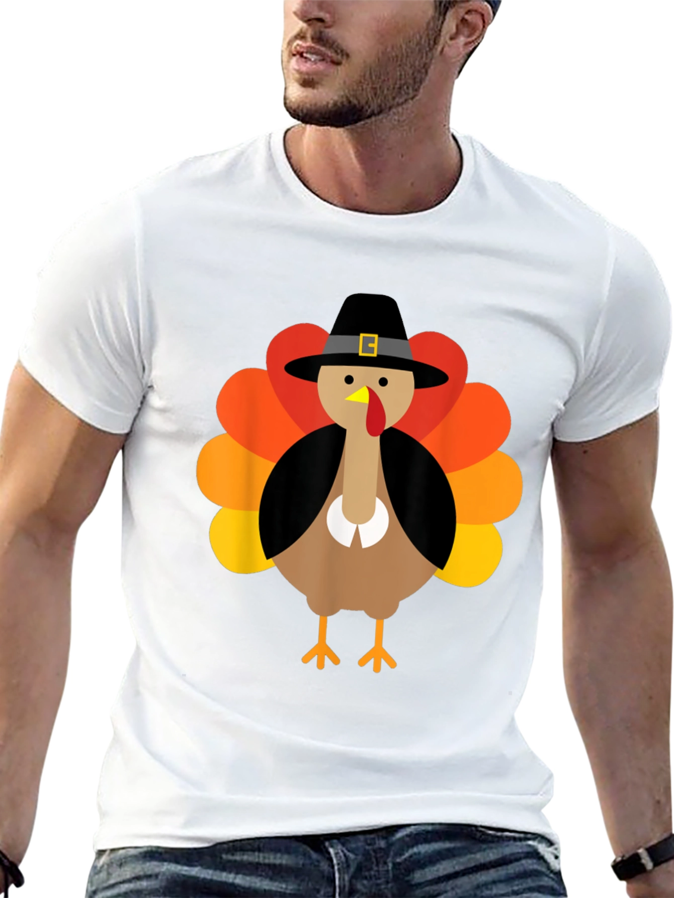 Thanksgiving Turkey Pilgrim Hat T-Shirt