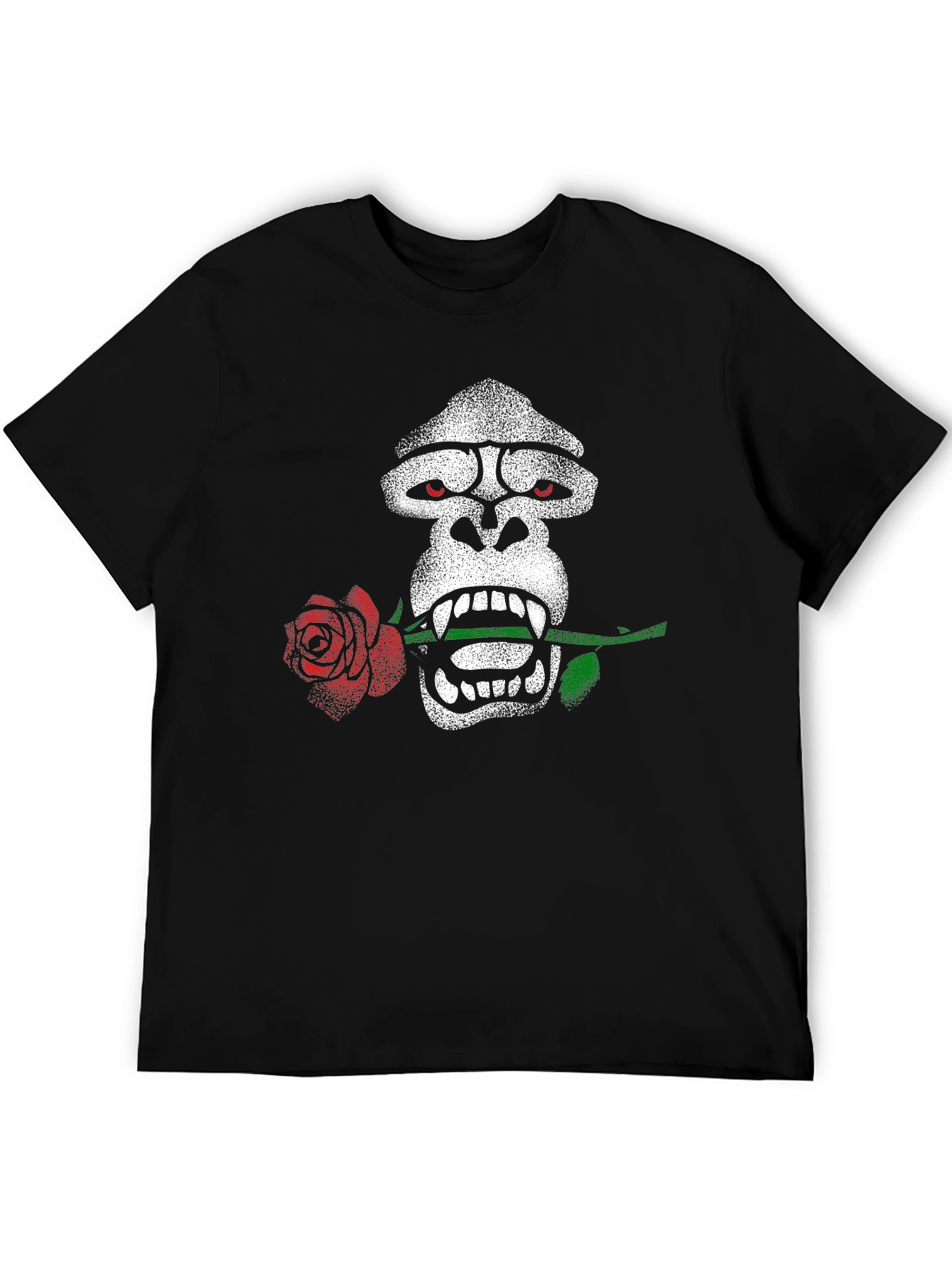 Gorilla Rose Graphic Tee - Mens Black T-Shirt