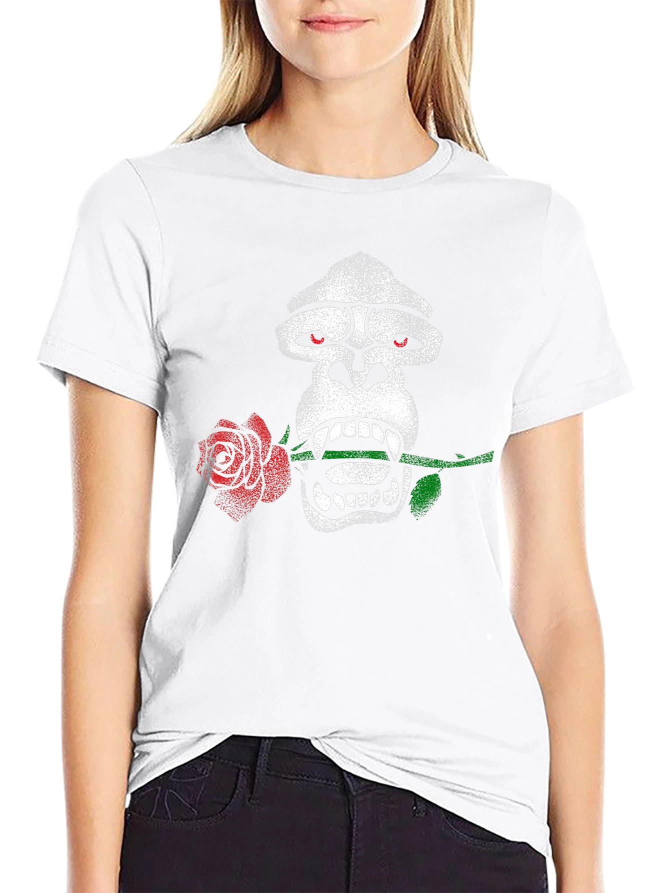 Gorilla Rose Graphic Tee - Mens Black T-Shirt