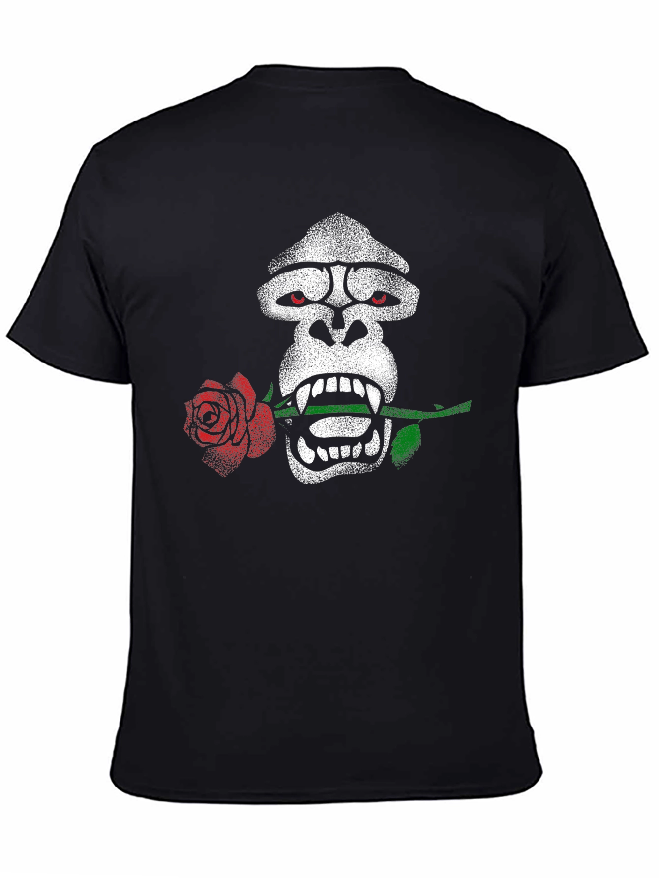 Gorilla Rose Graphic Tee - Mens Black T-Shirt