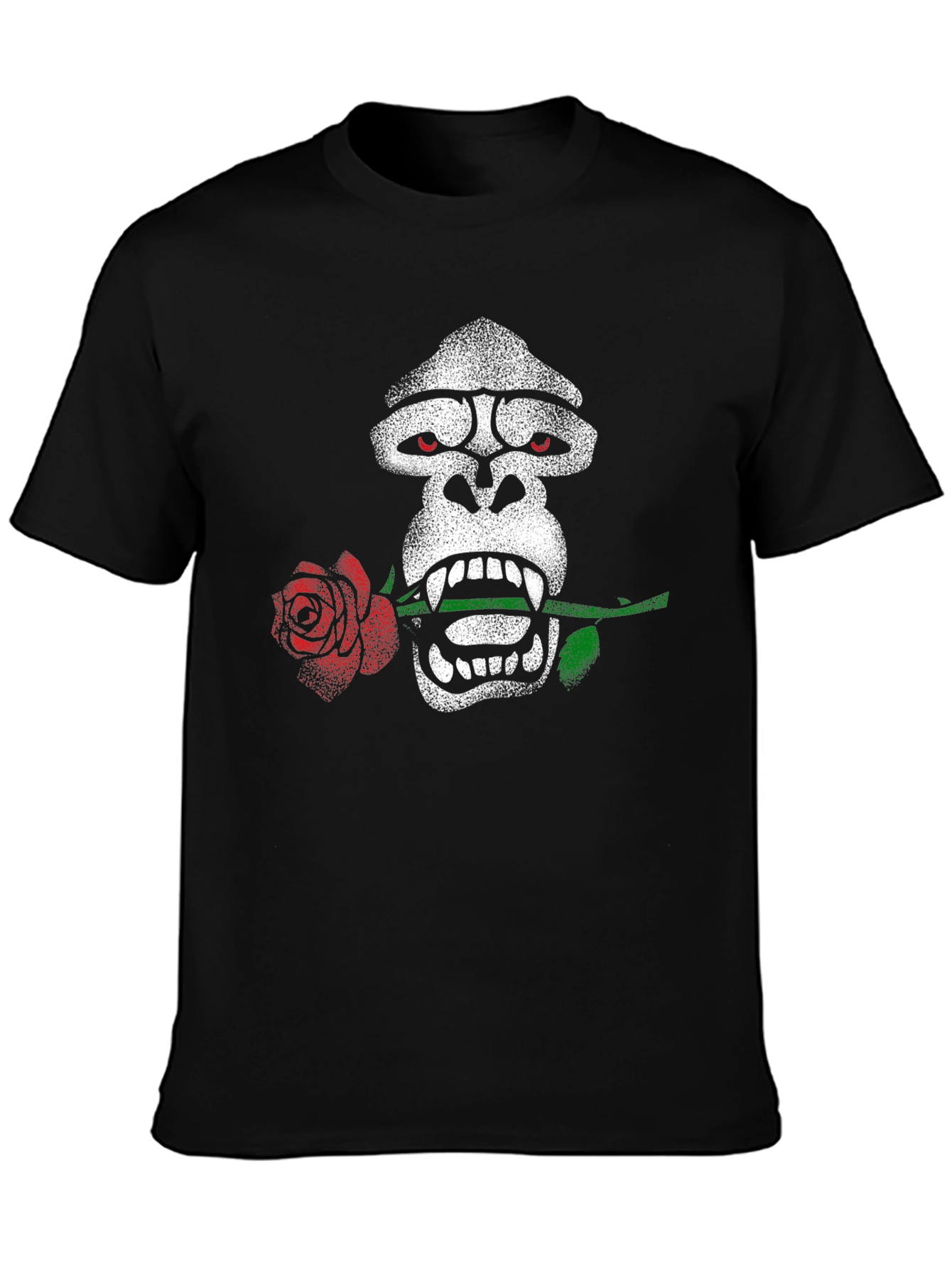 Gorilla Rose Graphic Tee - Mens Black T-Shirt