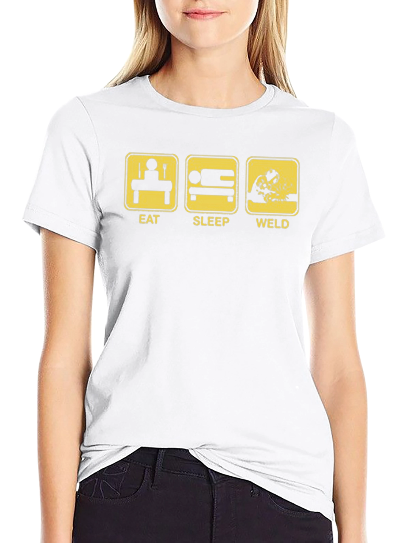 Eat Sleep Weld Black T-Shirt