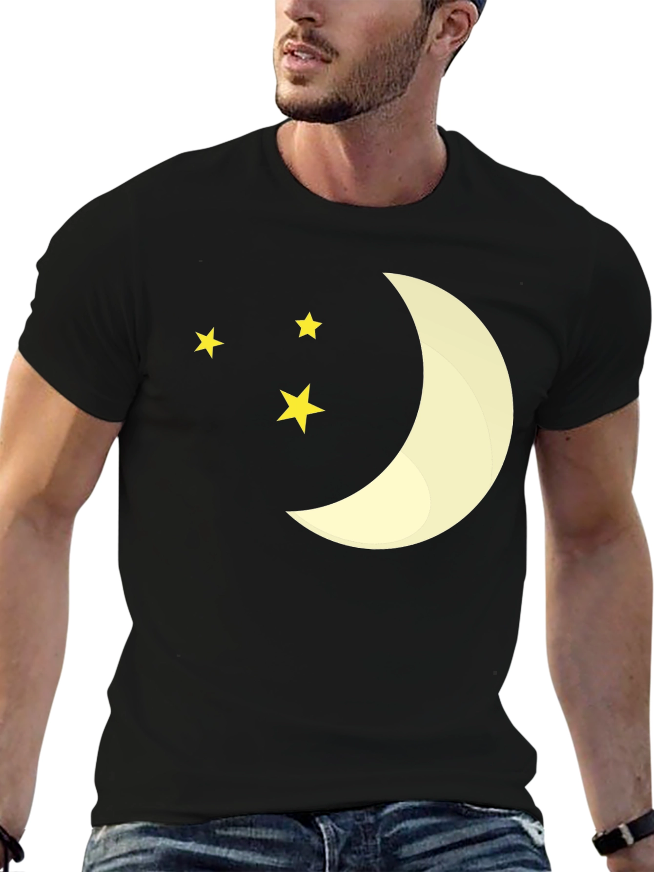 Night Sky Tee - Moon & Stars Graphic T-Shirt