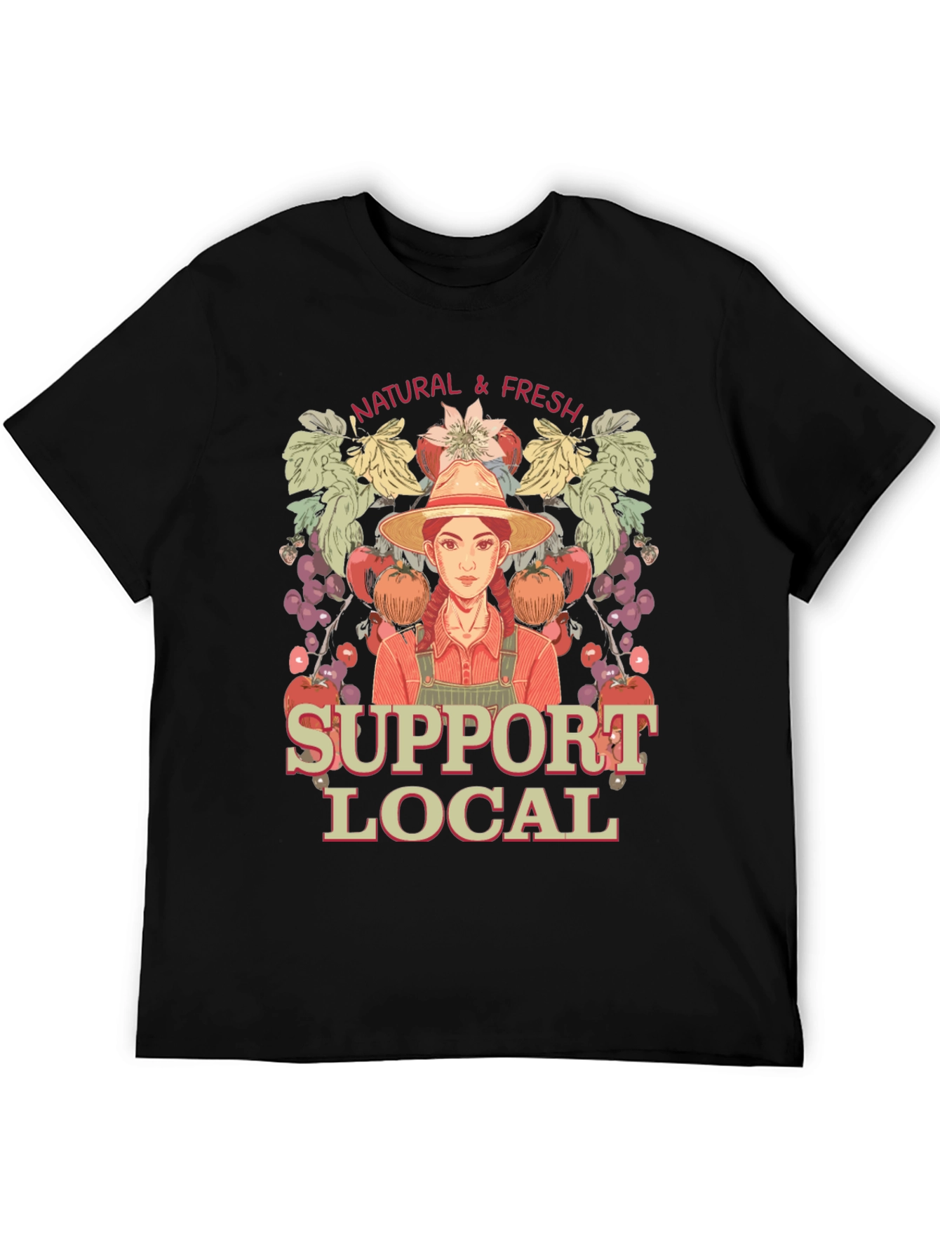 Support Local Farmers T-Shirt - Natural & Fresh