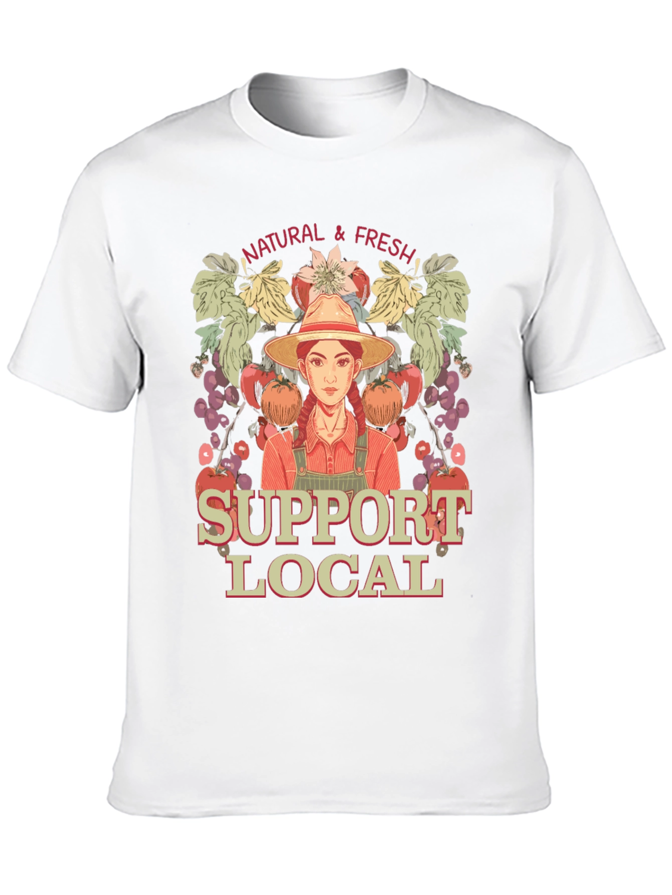 Support Local Farmers T-Shirt - Natural & Fresh
