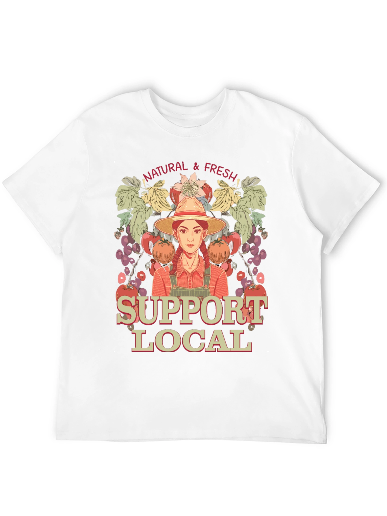 Support Local Farmers T-Shirt - Natural & Fresh