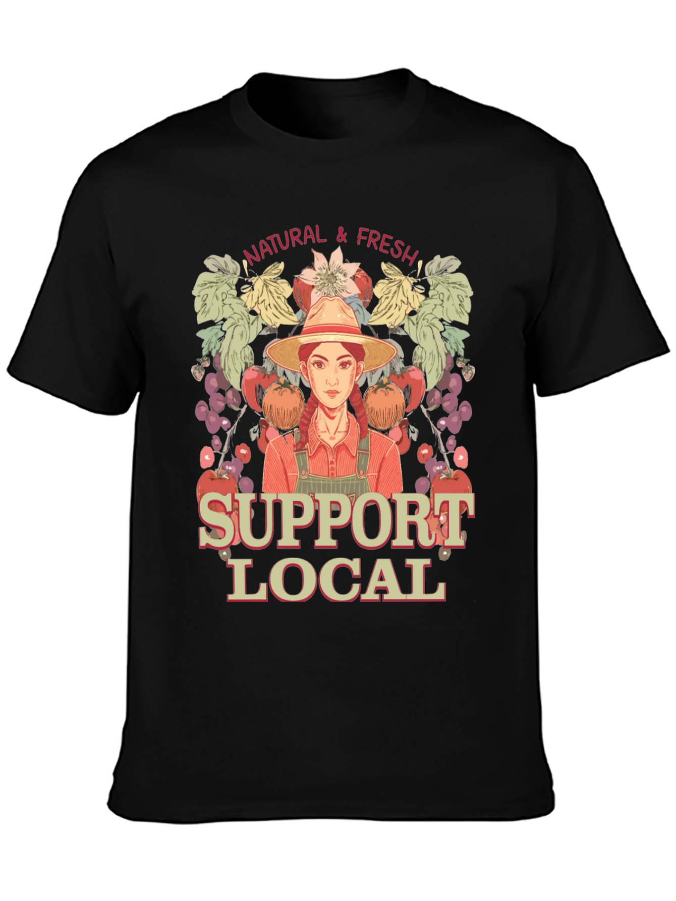 Support Local Farmers T-Shirt - Natural & Fresh