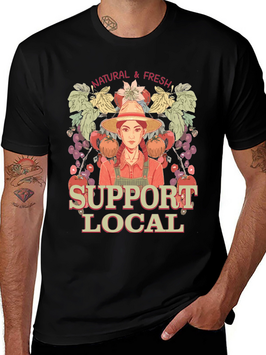 Support Local Farmers T-Shirt - Natural & Fresh
