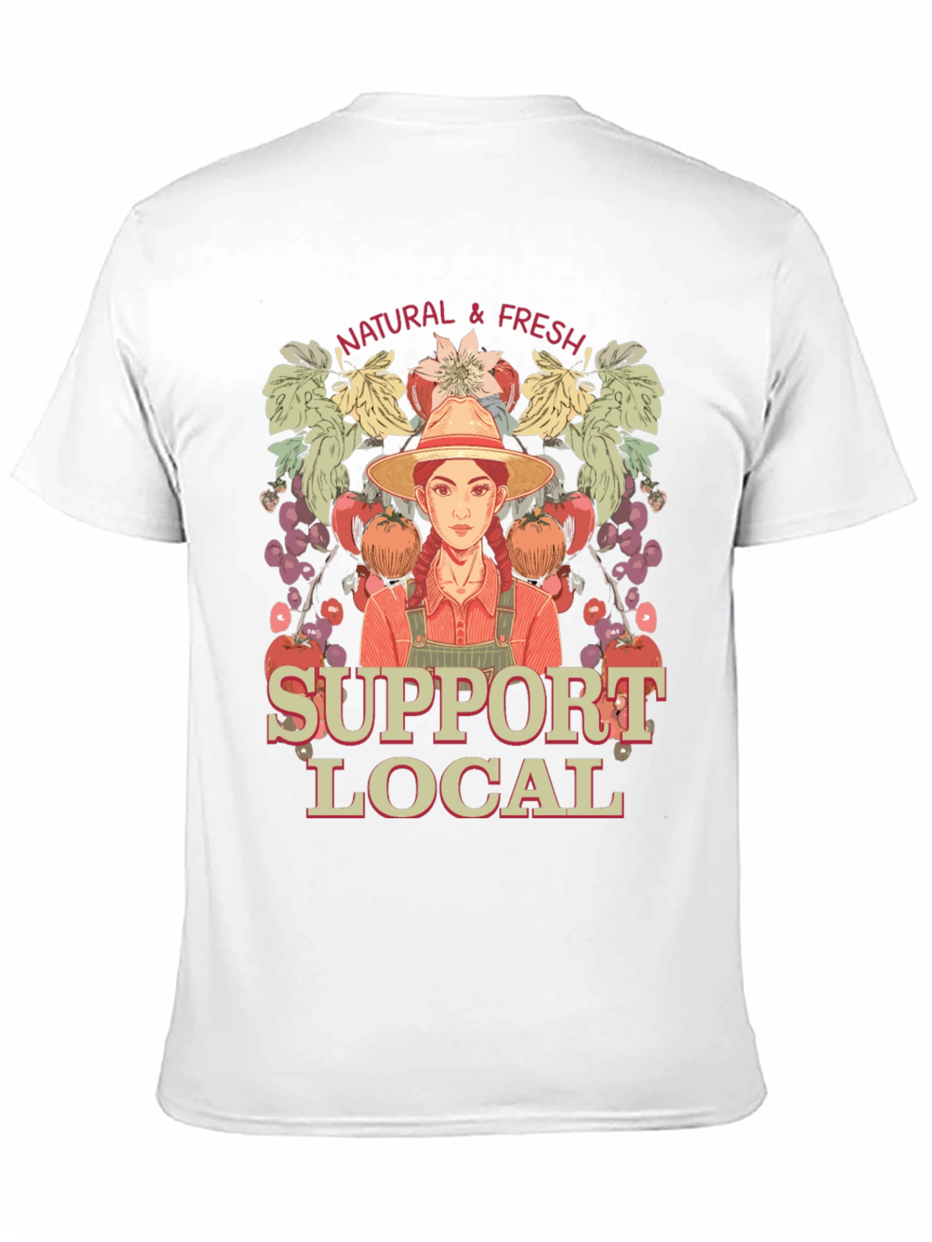 Support Local Farmers T-Shirt - Natural & Fresh