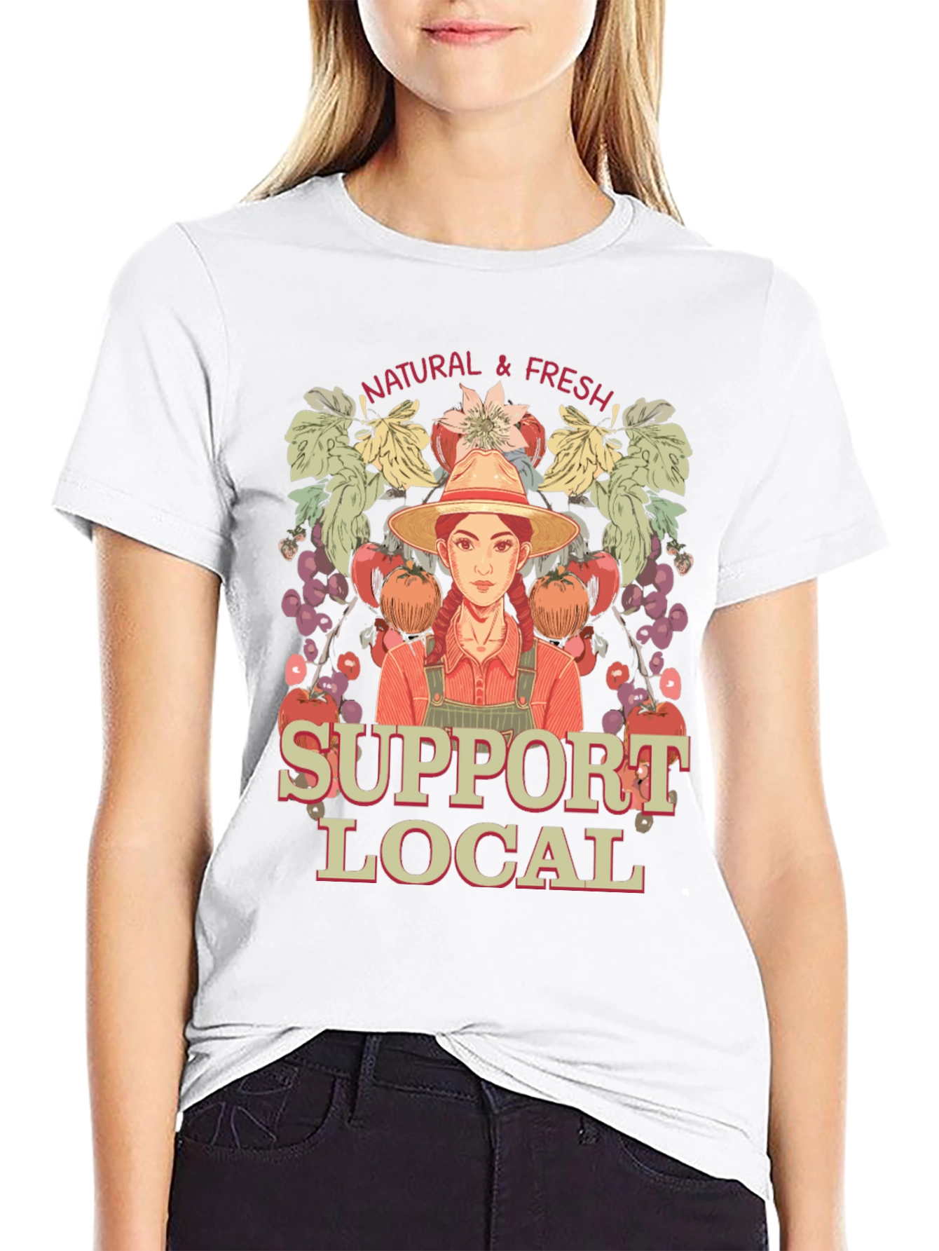 Support Local Farmers T-Shirt - Natural & Fresh