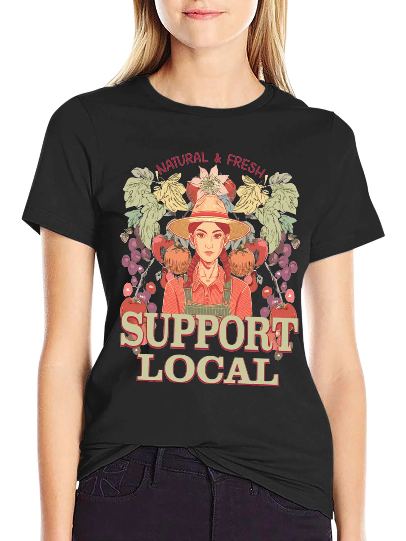 Support Local Farmers T-Shirt - Natural & Fresh