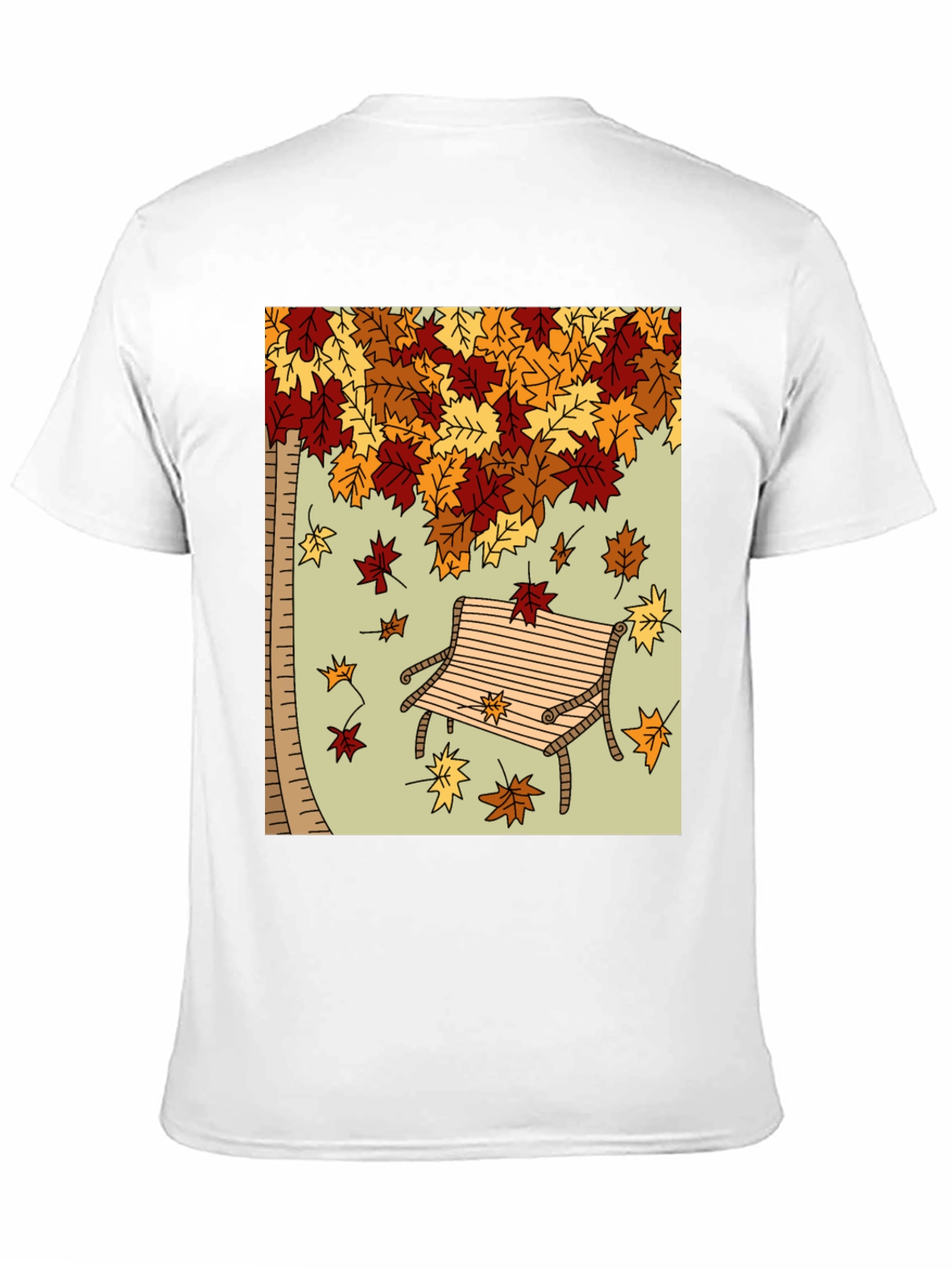 Autumn Leaves Bench Graphic Tee