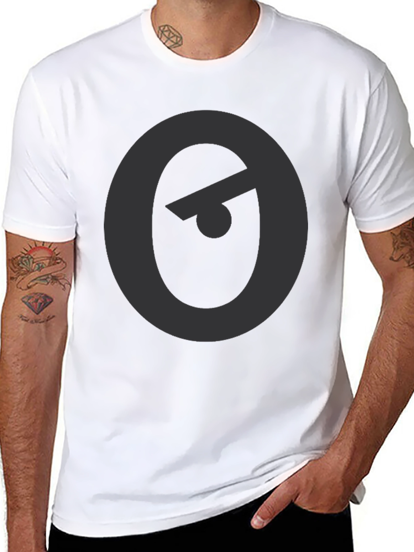 Unique Graphic Tee - Eye Symbol Black Shirt