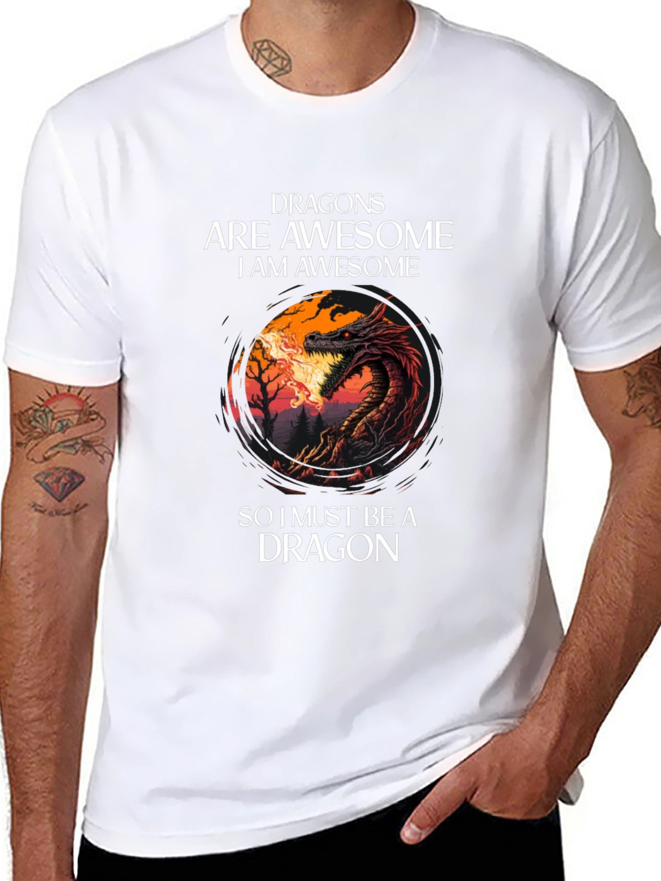Dragon Are Awesome Black T-Shirt