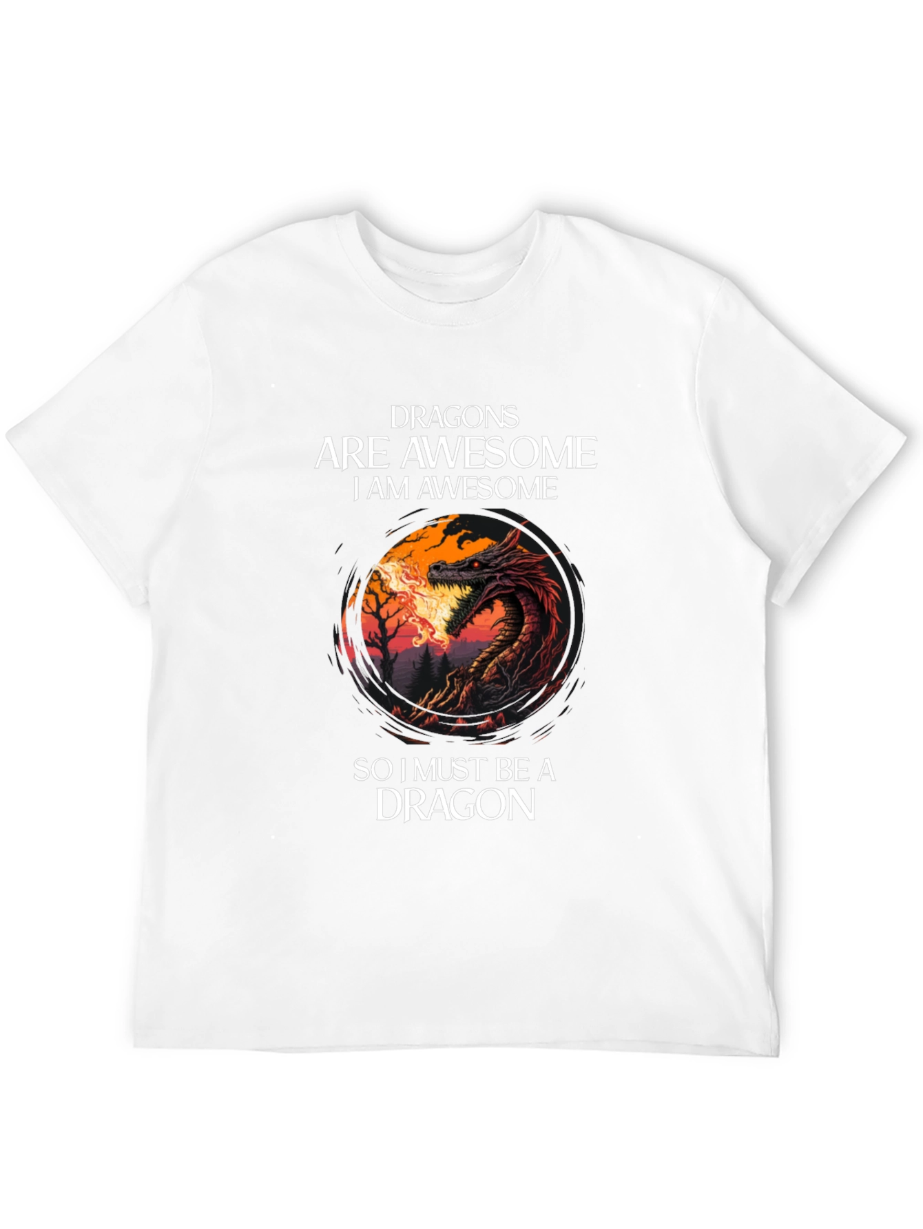 Dragon Are Awesome Black T-Shirt