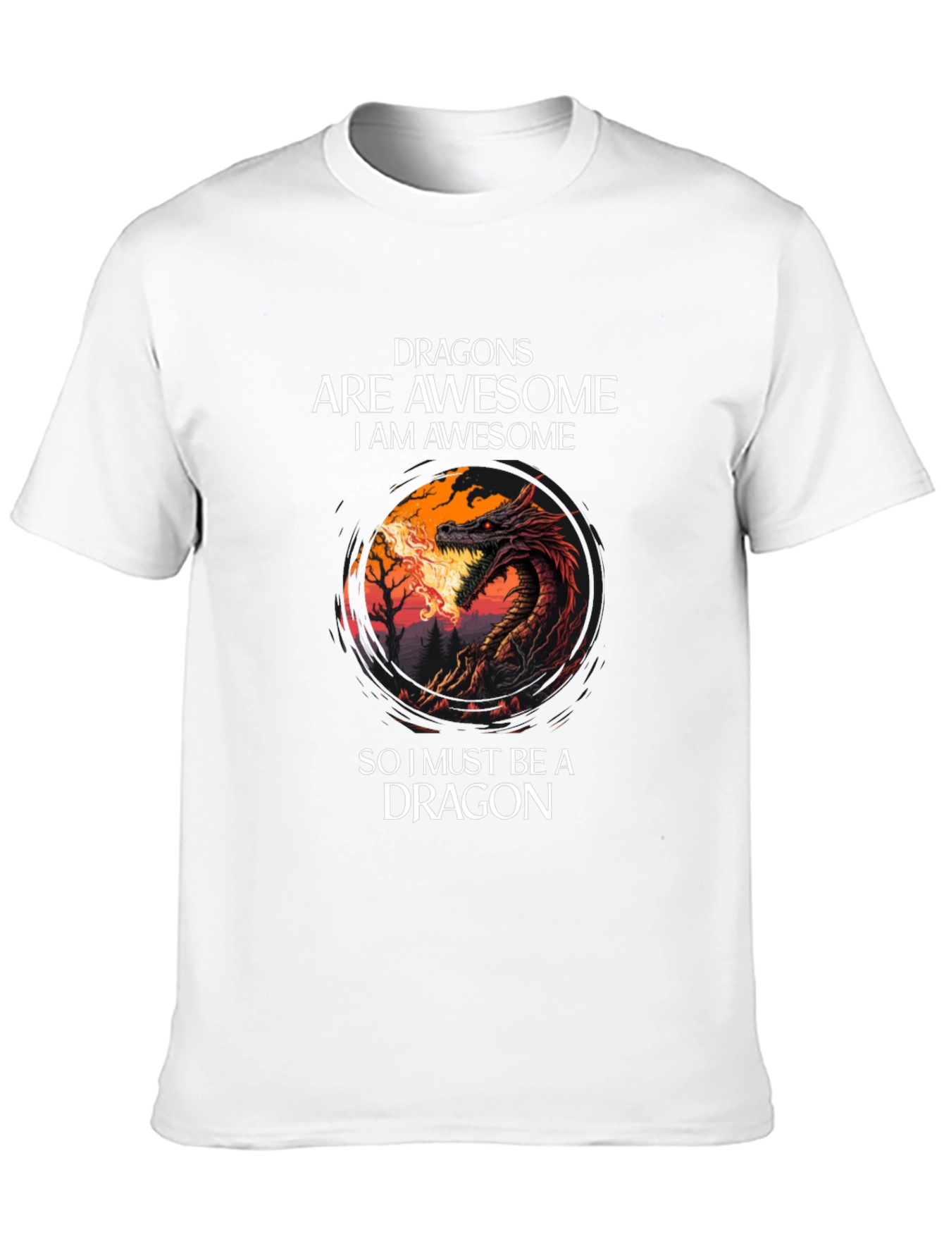 Dragon Are Awesome Black T-Shirt