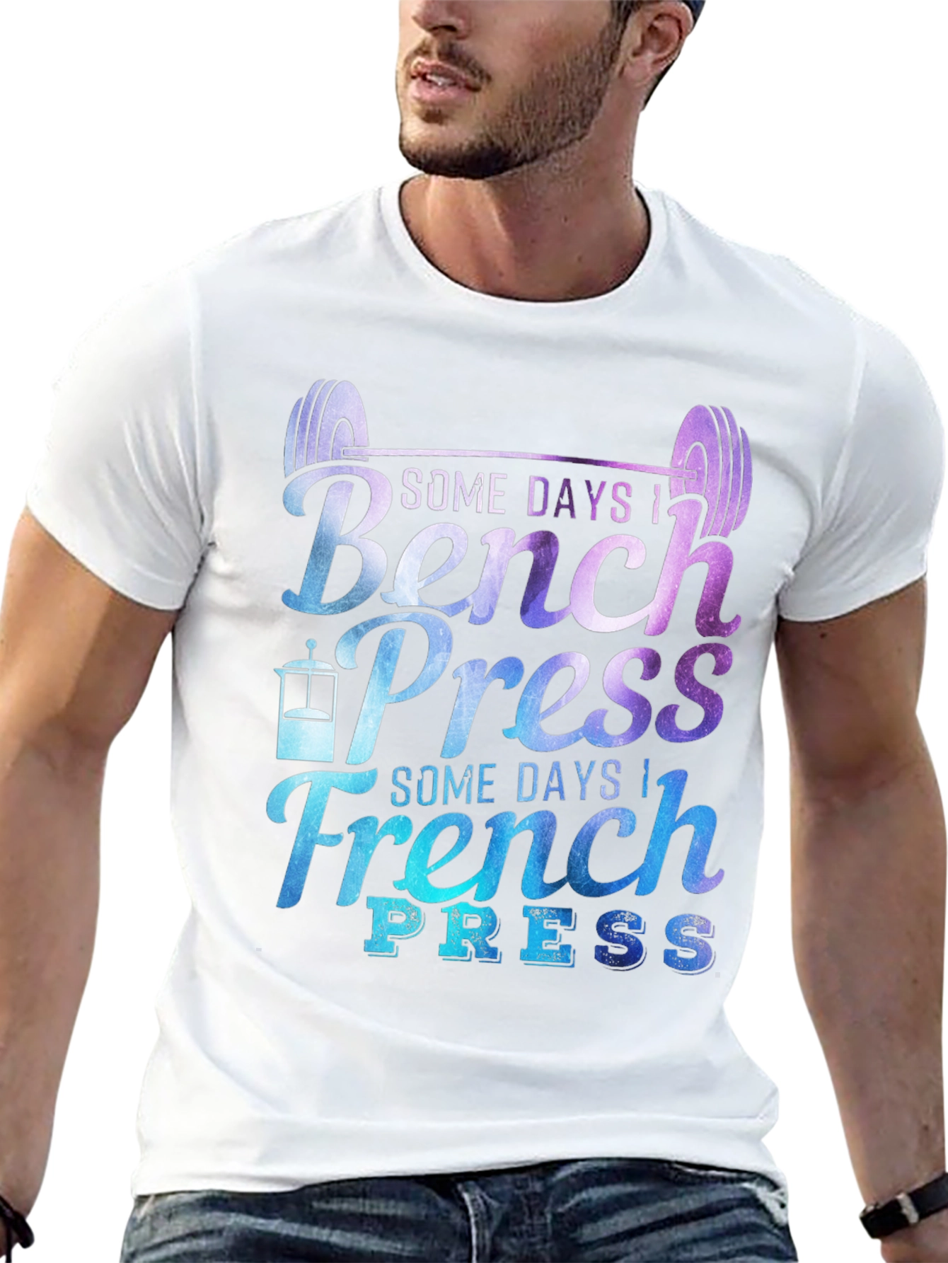 Bench Press & French Press Graphic T-Shirt
