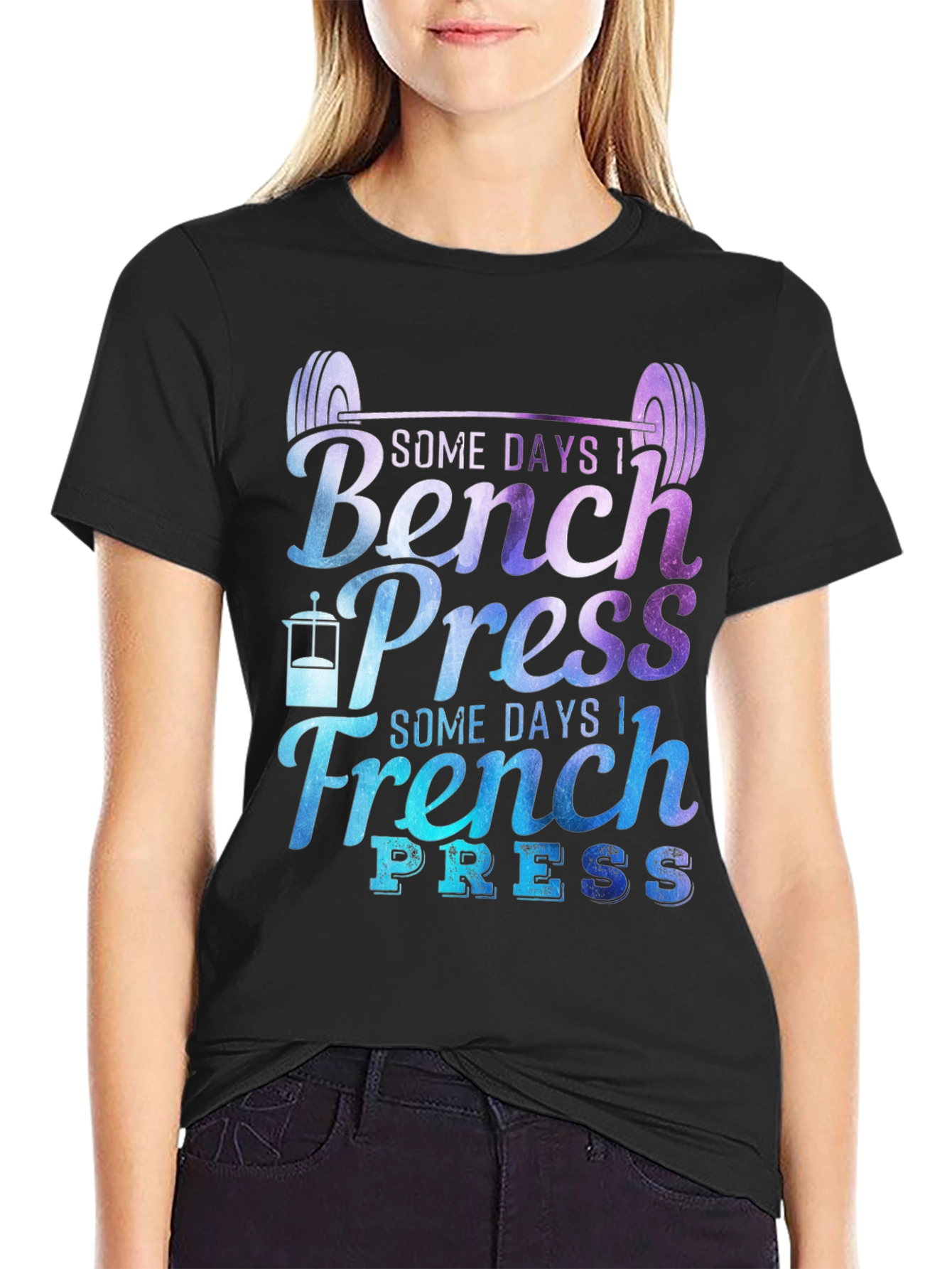 Bench Press & French Press Graphic T-Shirt