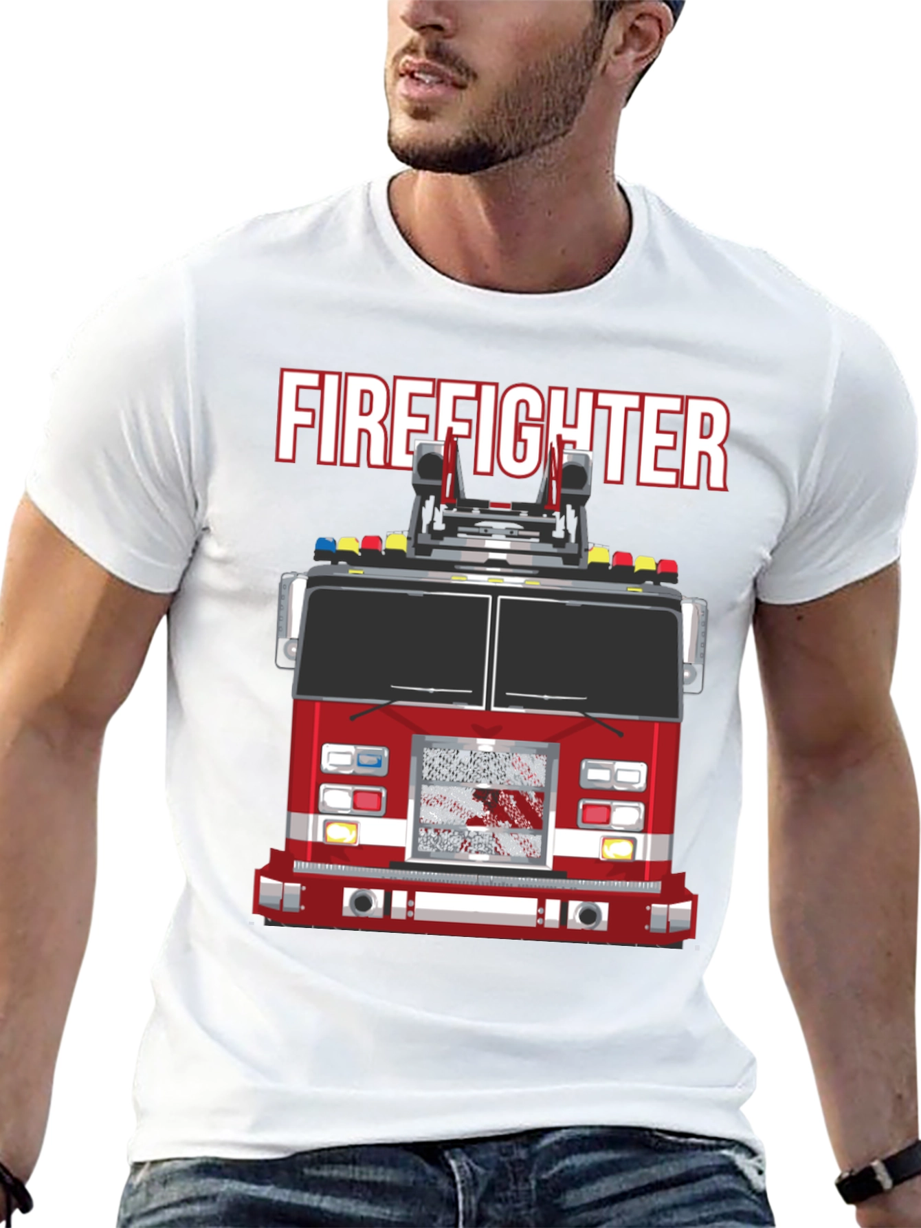 Firefighter Truck Graphic Tee