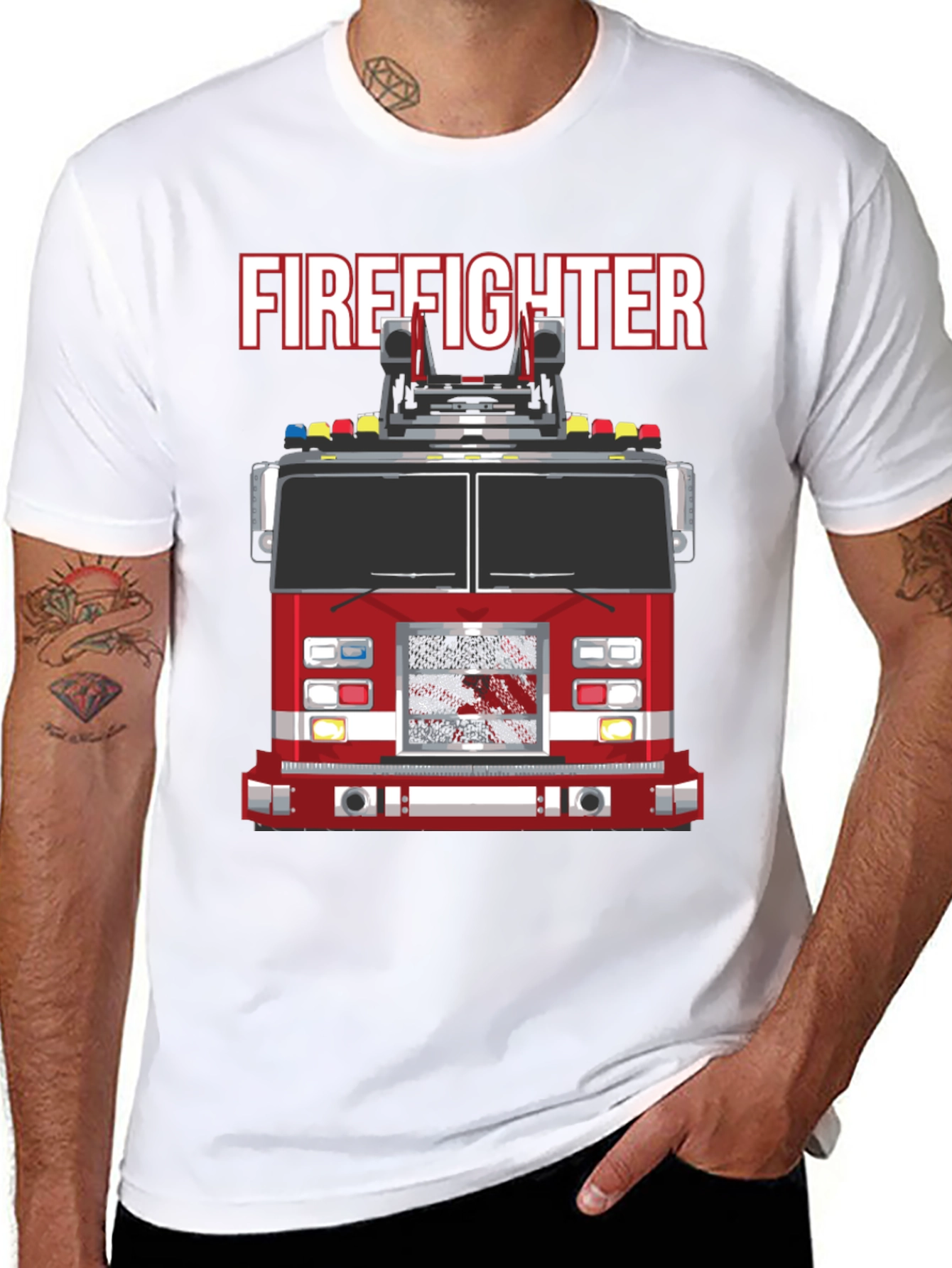 Firefighter Truck Graphic Tee