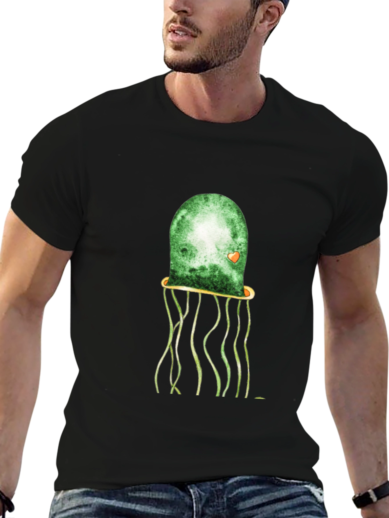 Green Jellyfish Graphic Tee - Unique Casual Style