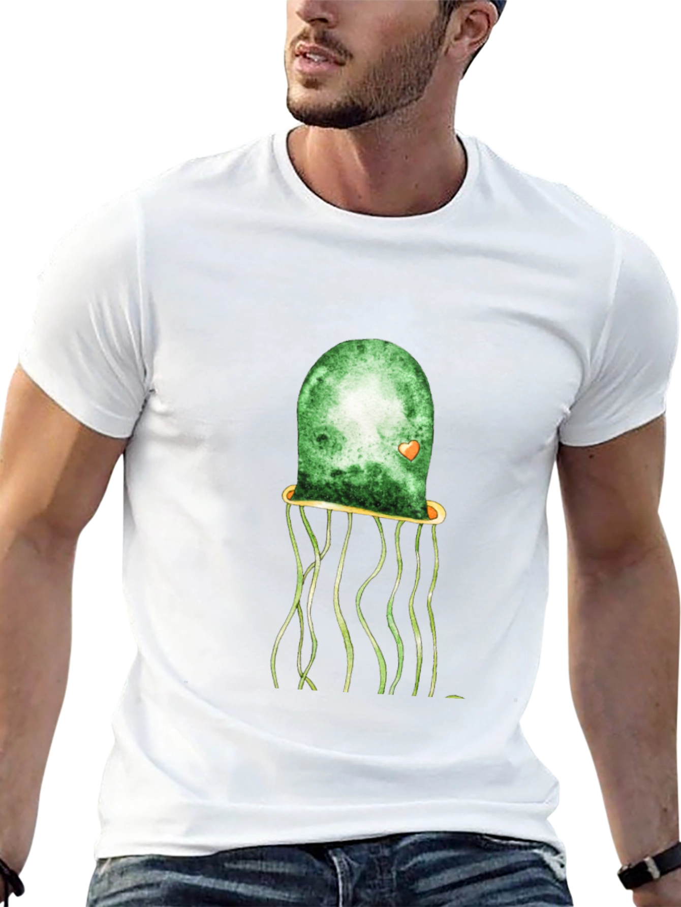 Green Jellyfish Graphic Tee - Unique Casual Style