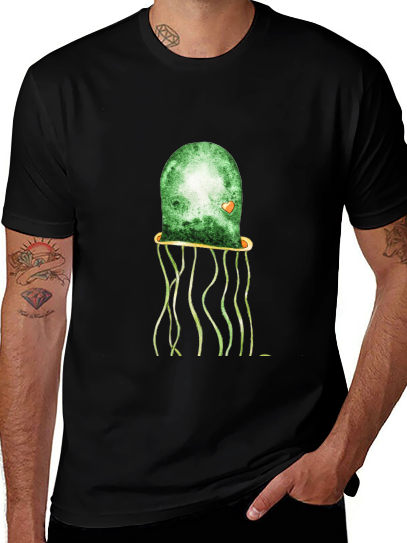 Green Jellyfish Graphic Tee - Unique Casual Style
