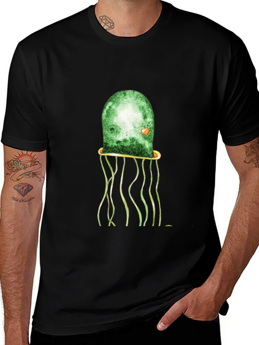 Green Jellyfish Graphic Tee - Unique Casual Style