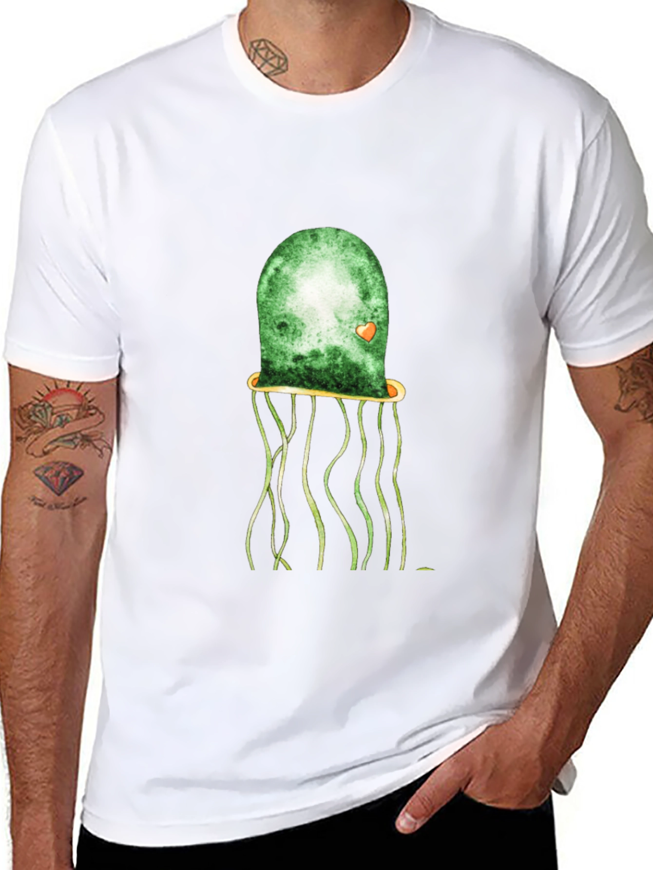 Green Jellyfish Graphic Tee - Unique Casual Style