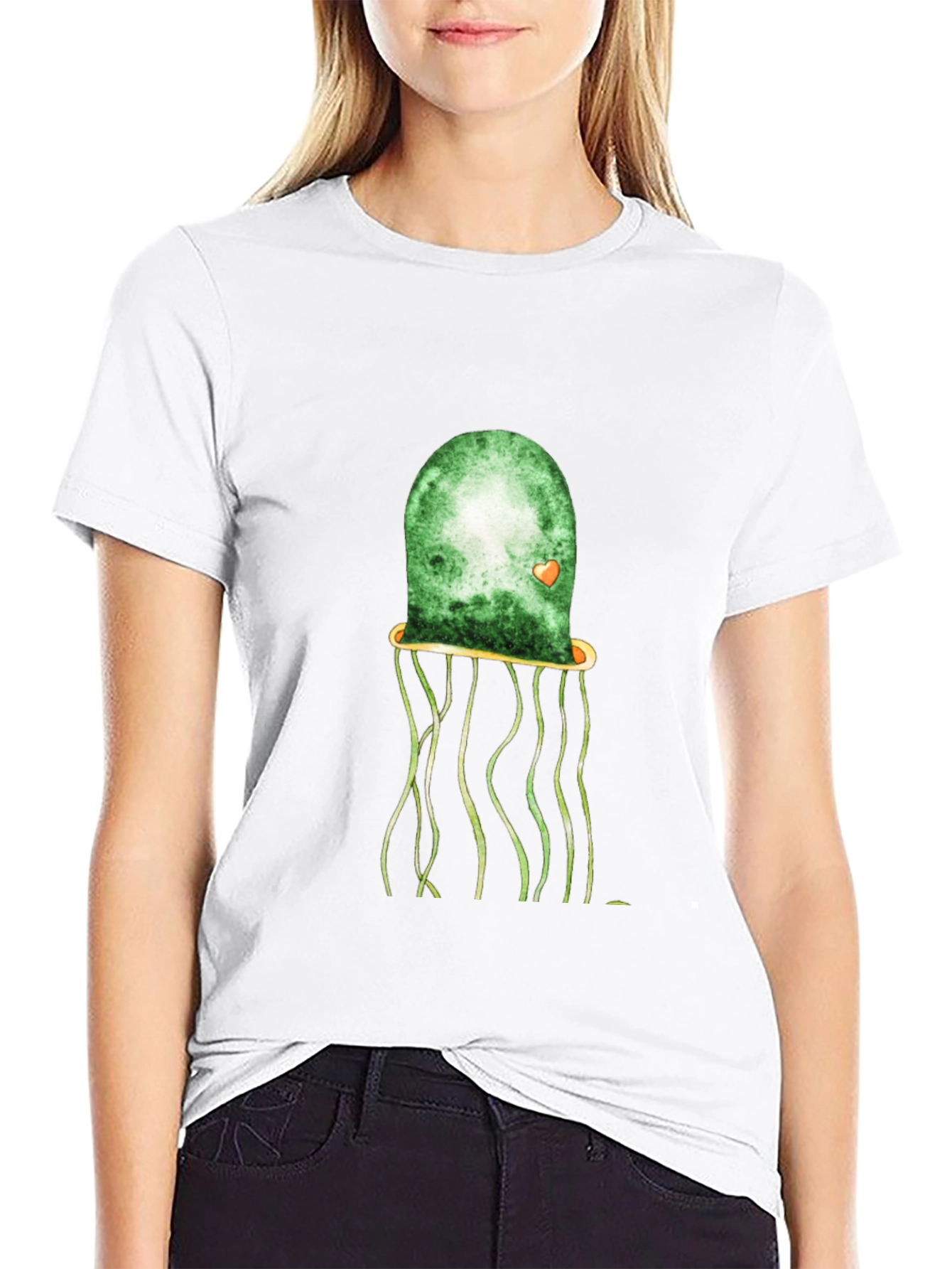 Green Jellyfish Graphic Tee - Unique Casual Style