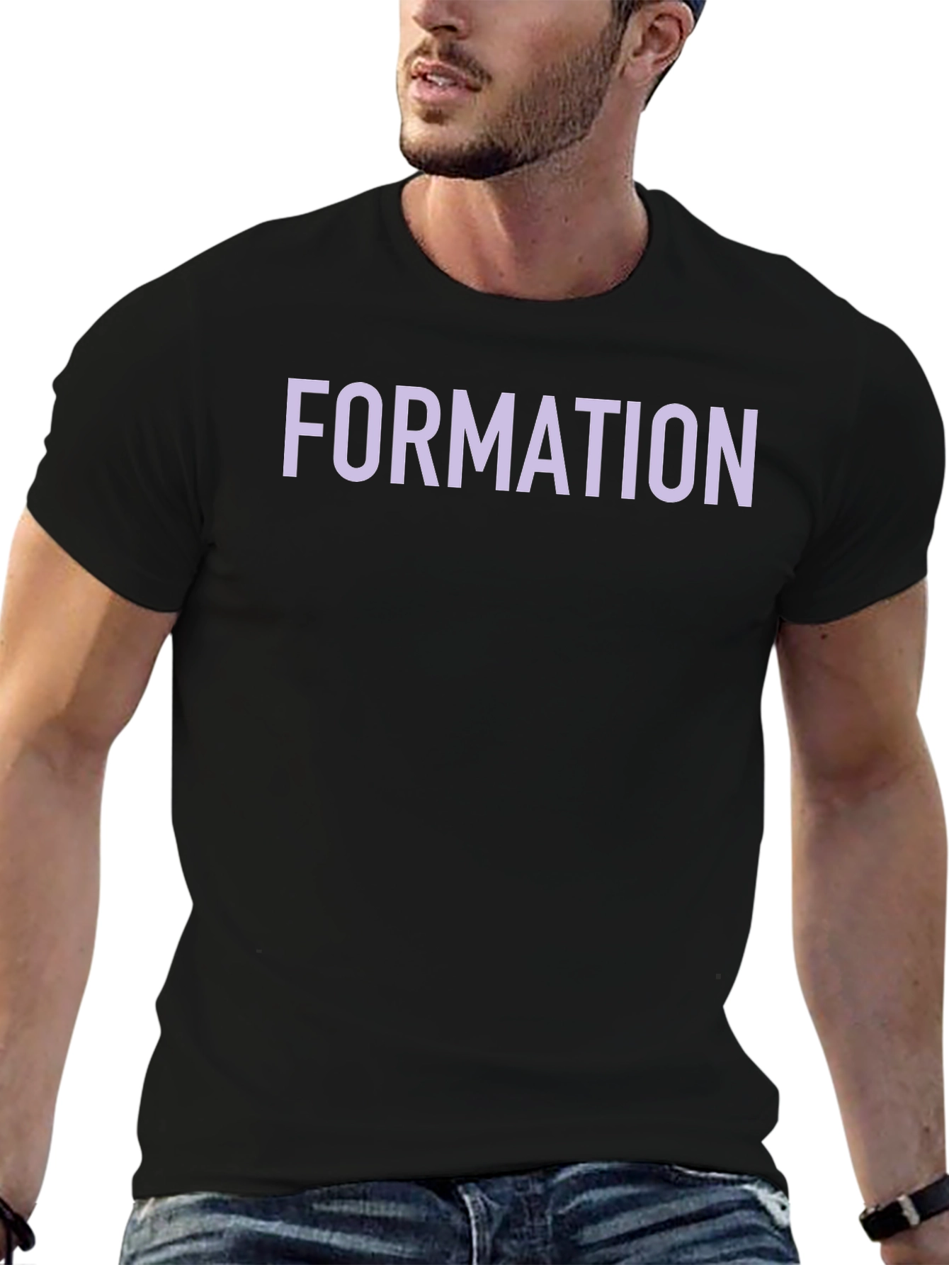 Formation Graphic Tee - Black Cotton T-Shirt