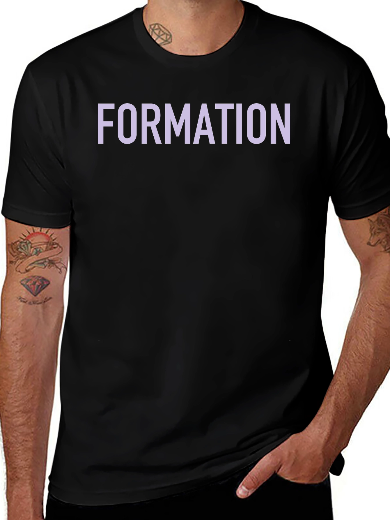 Formation Graphic Tee - Black Cotton T-Shirt