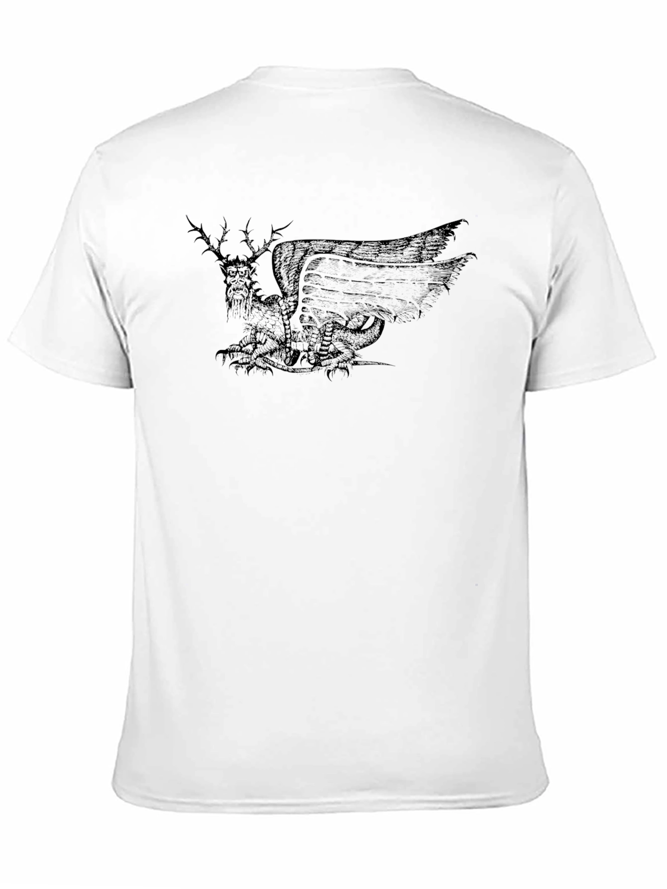 Mythical Creature Graphic Tee - Mens Black T-Shirt