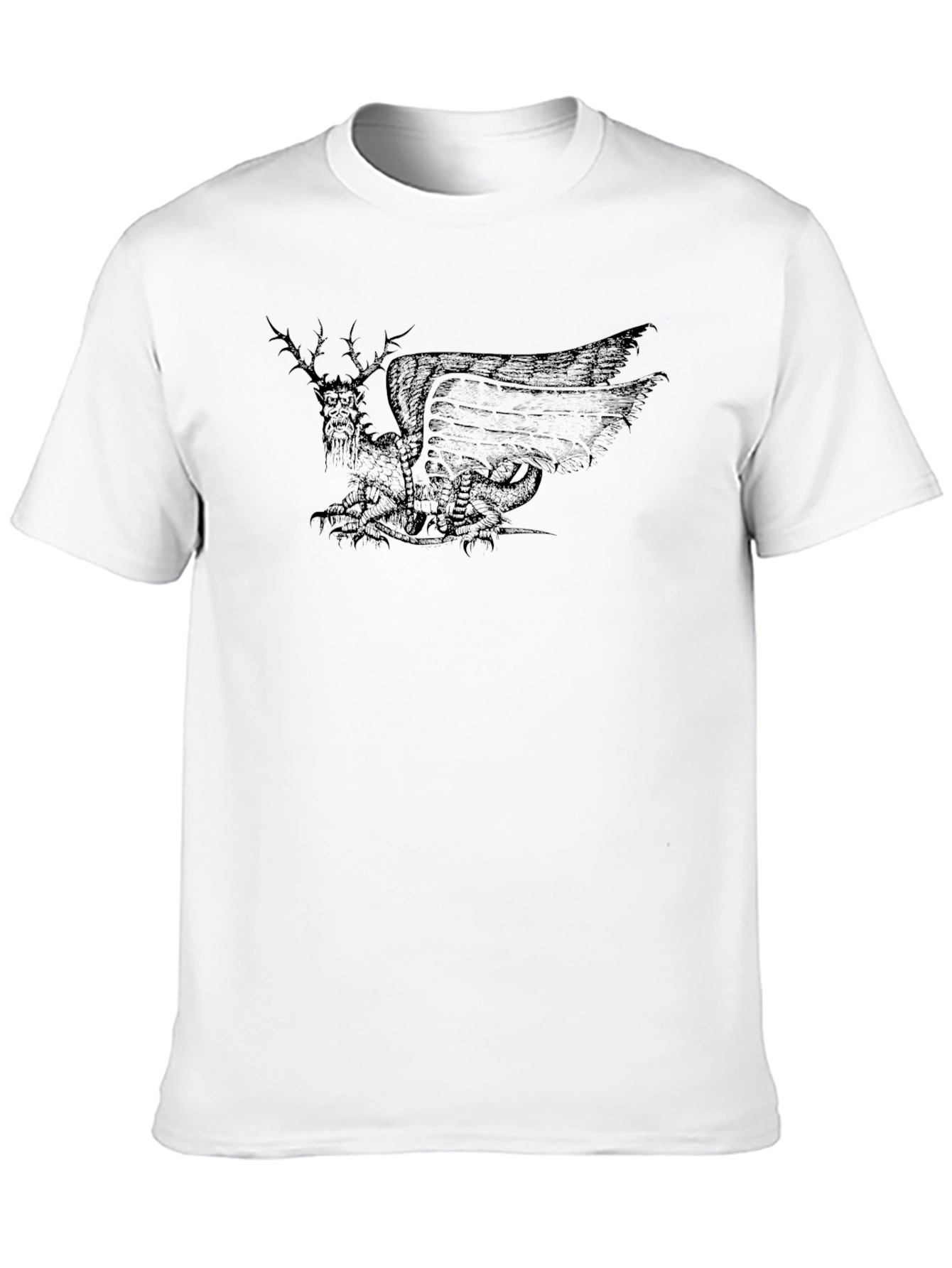 Mythical Creature Graphic Tee - Mens Black T-Shirt