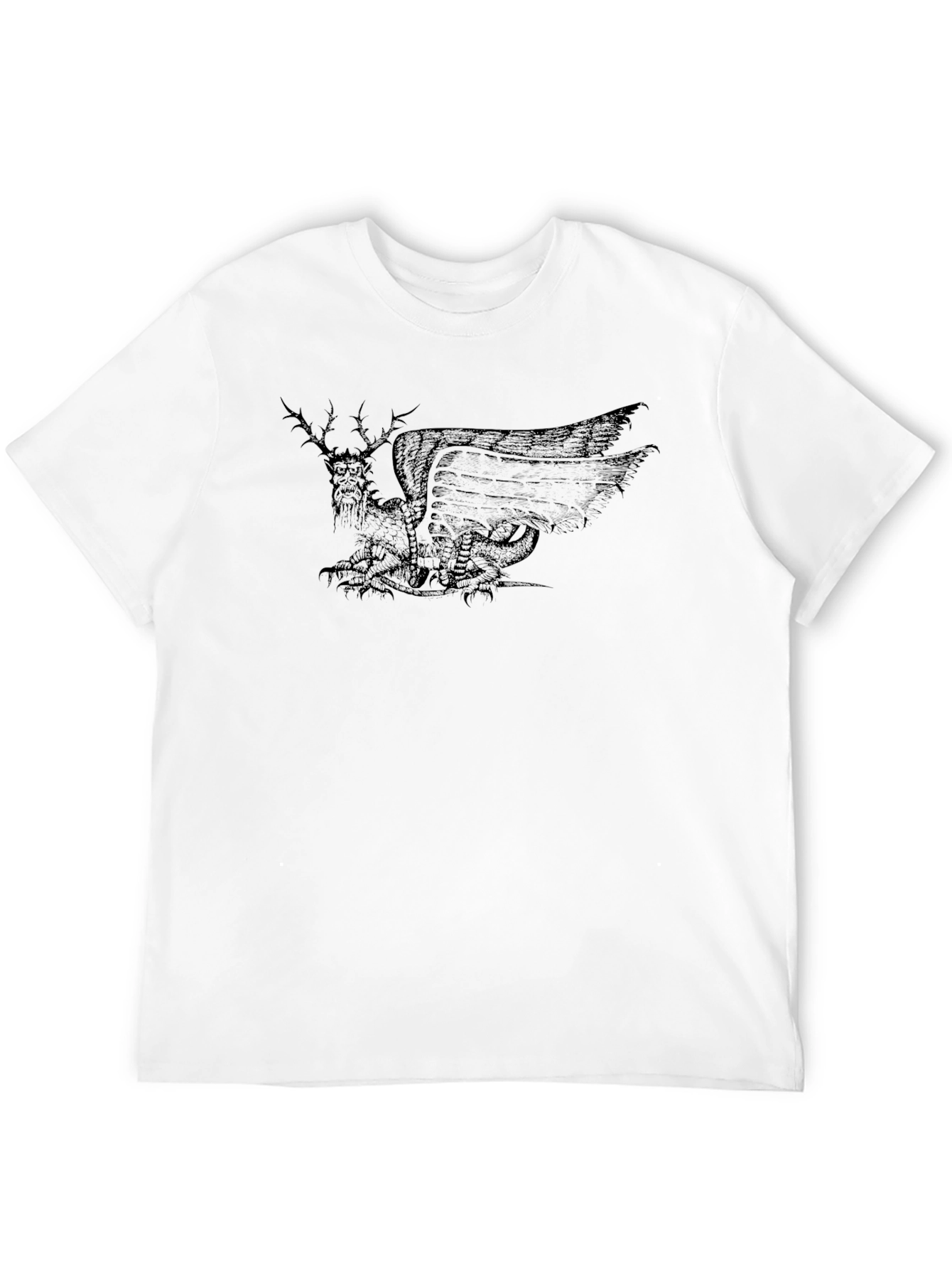 Mythical Creature Graphic Tee - Mens Black T-Shirt