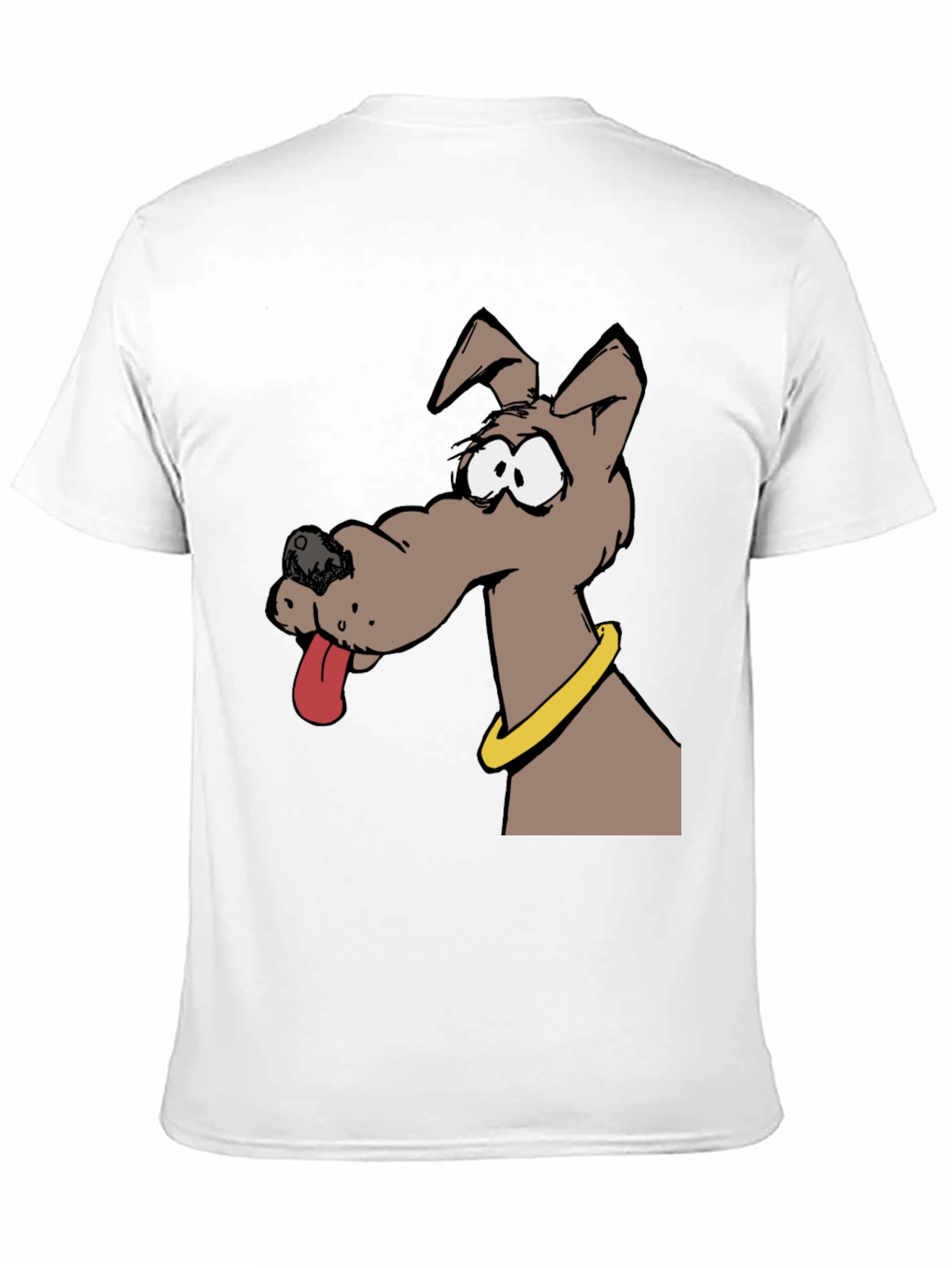 Cartoon Dog Graphic Tee - Unisex Black T-Shirt