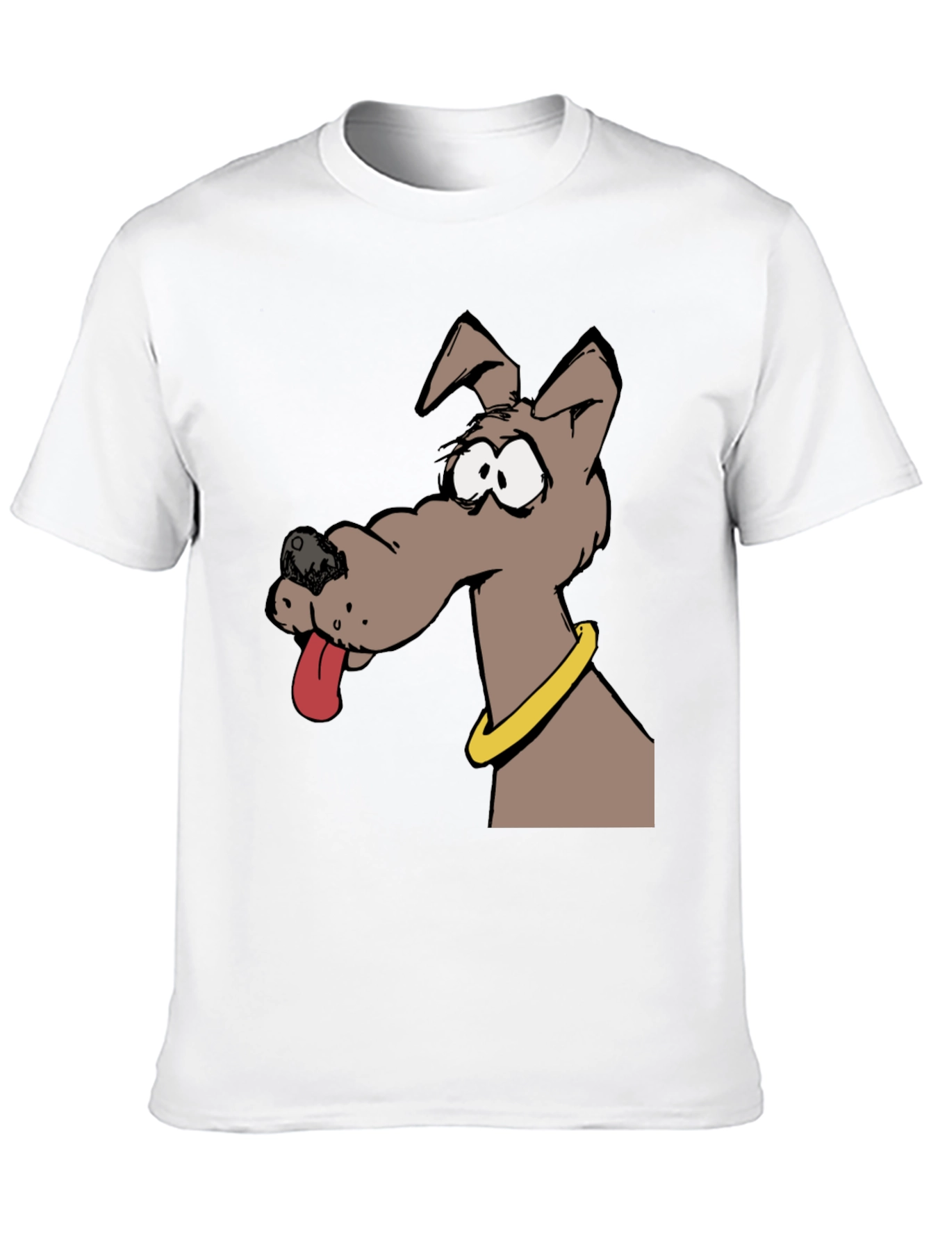 Cartoon Dog Graphic Tee - Unisex Black T-Shirt