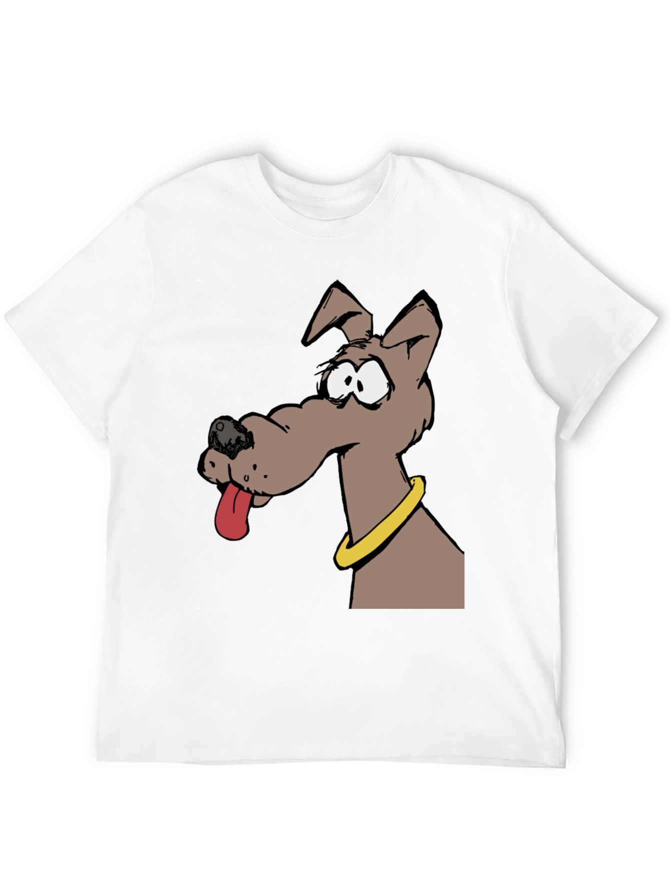 Cartoon Dog Graphic Tee - Unisex Black T-Shirt
