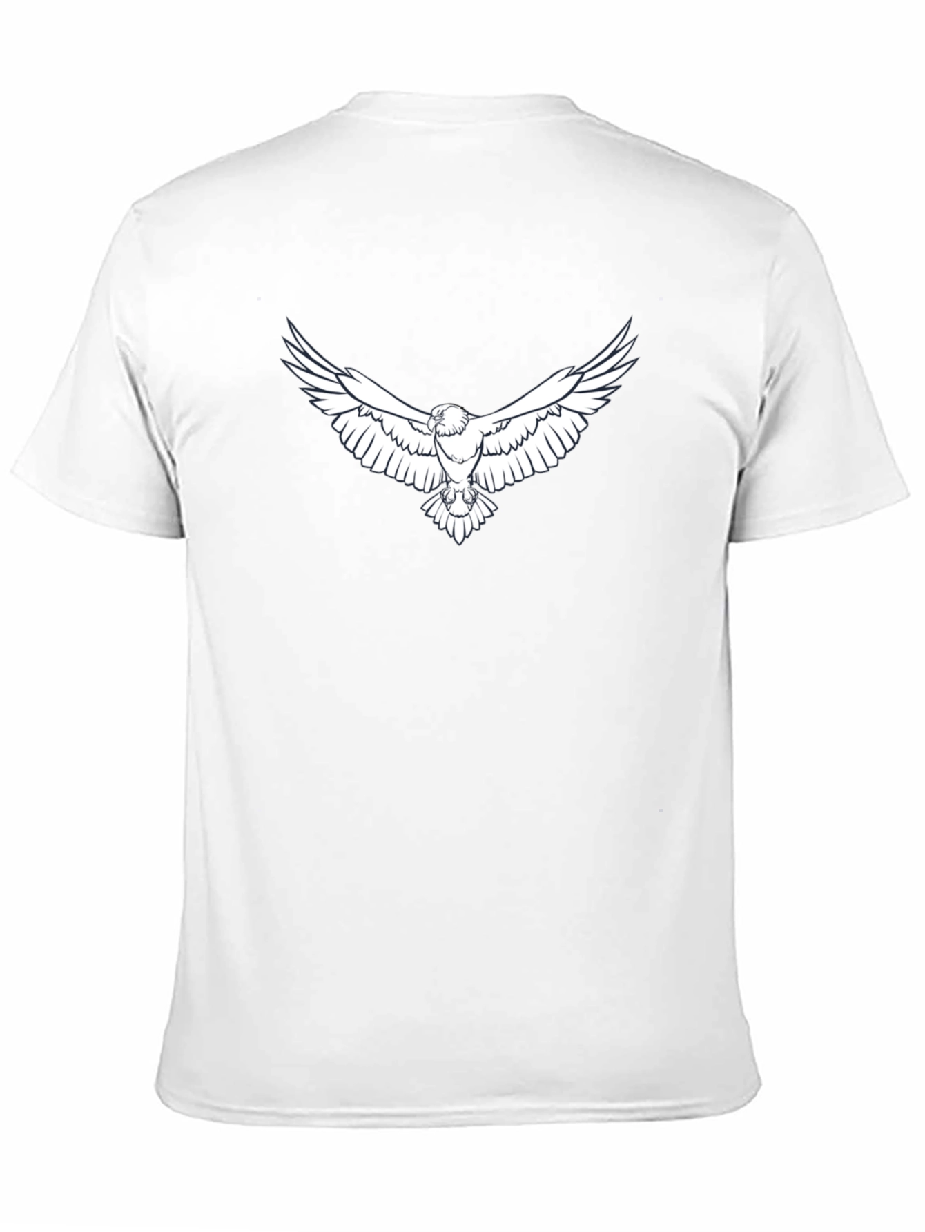 Mens Black T-Shirt with Eagle Graphic