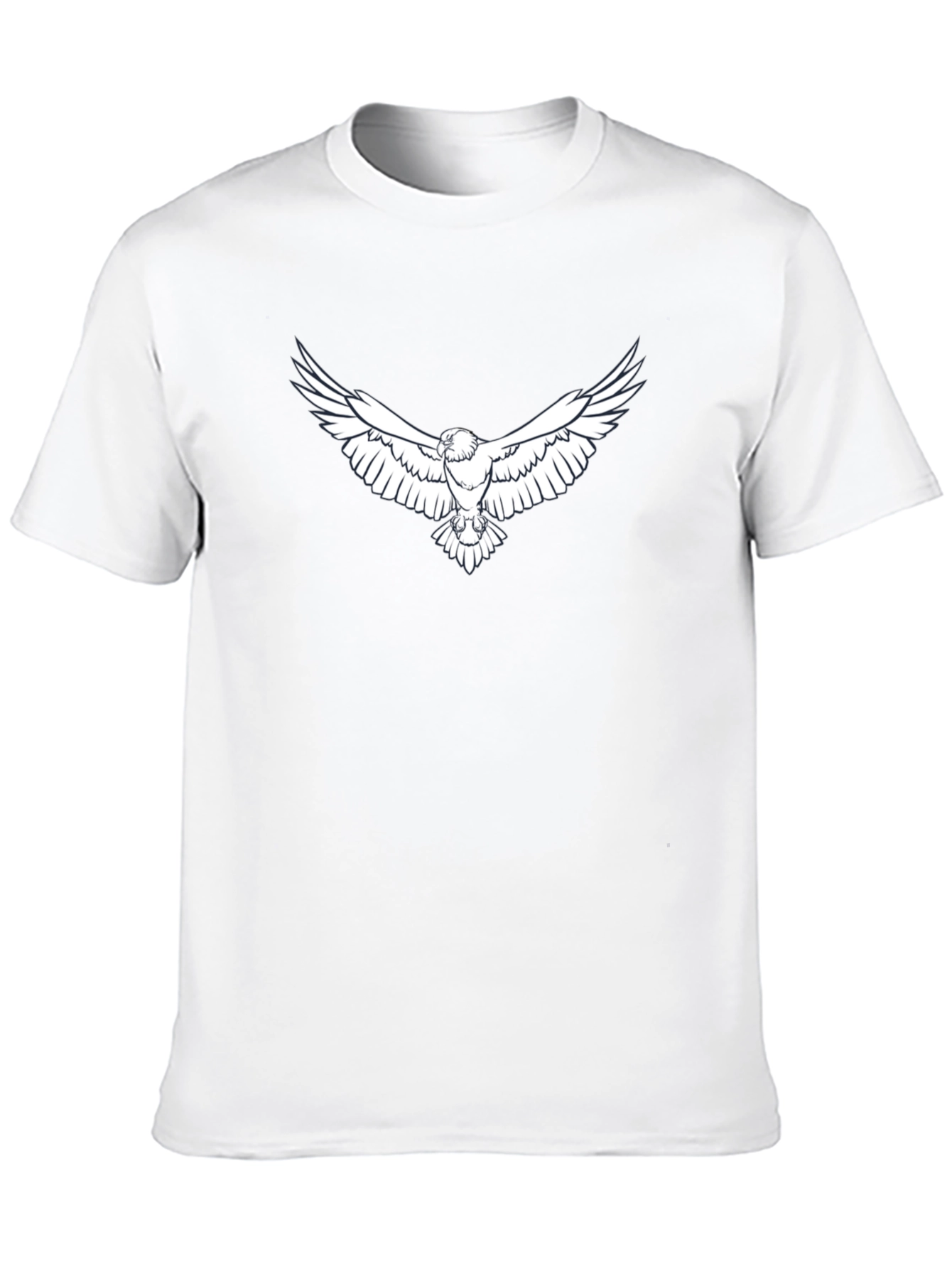 Mens Black T-Shirt with Eagle Graphic
