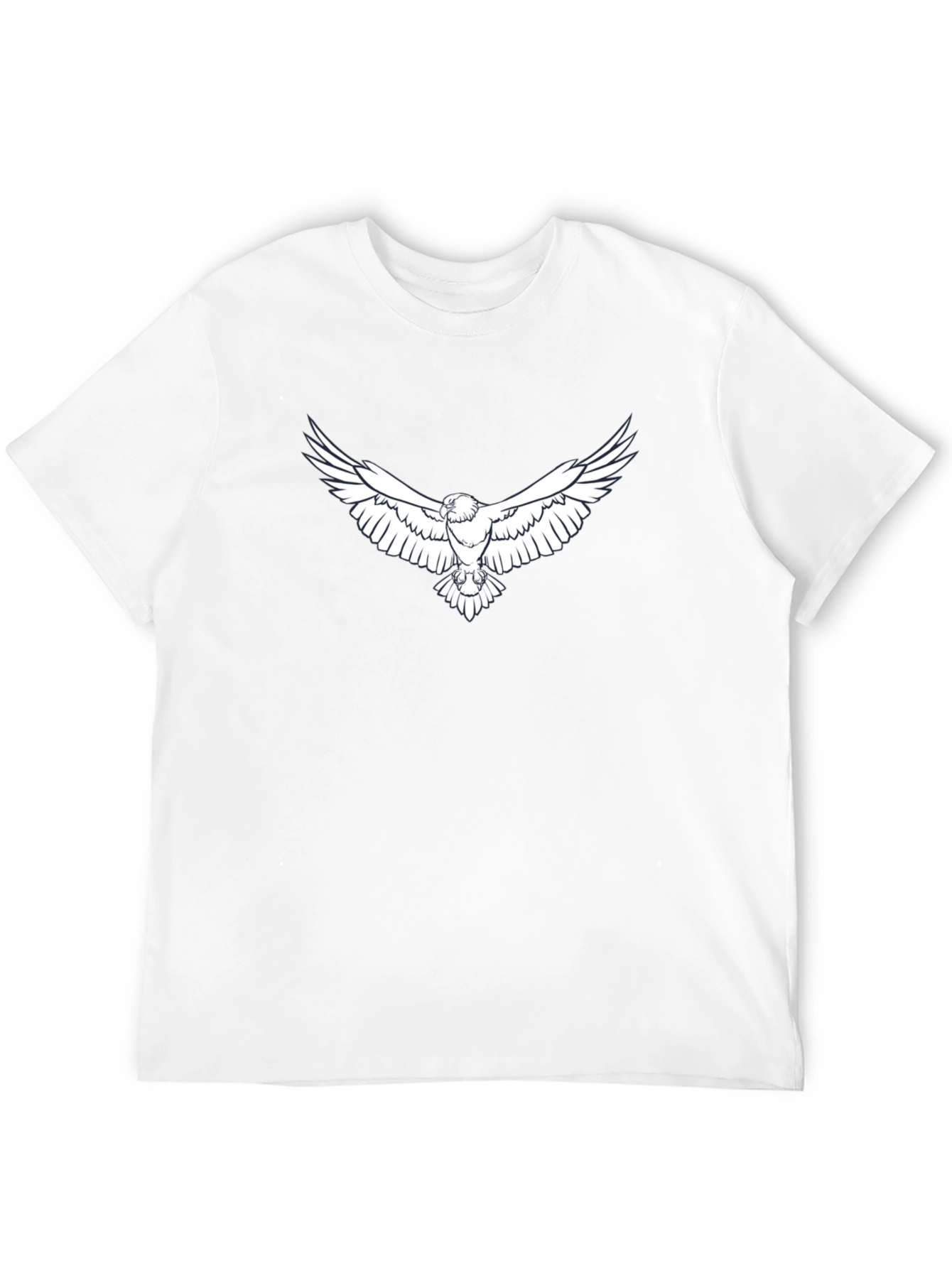 Mens Black T-Shirt with Eagle Graphic