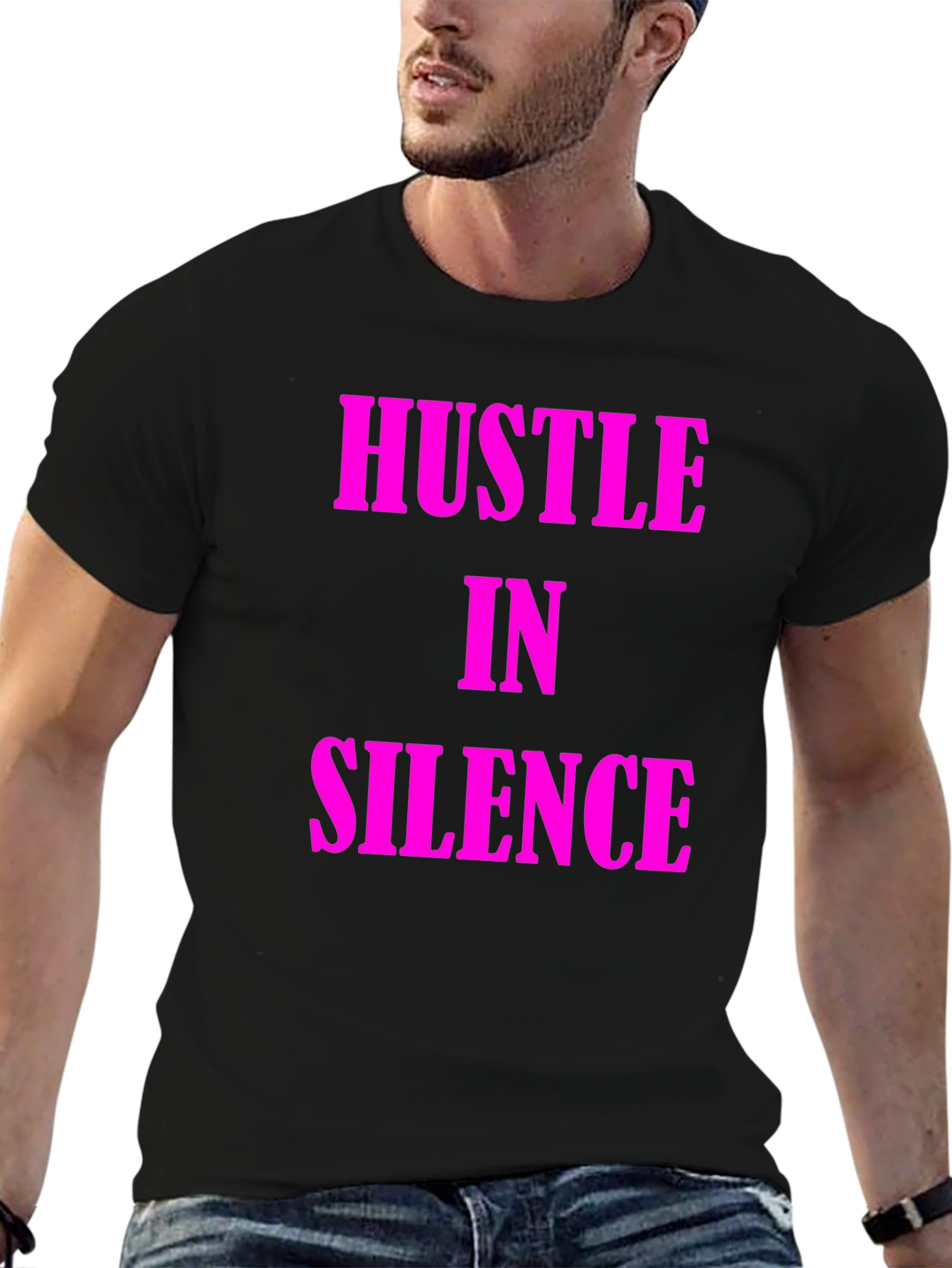 Hustle in Silence Black T-Shirt