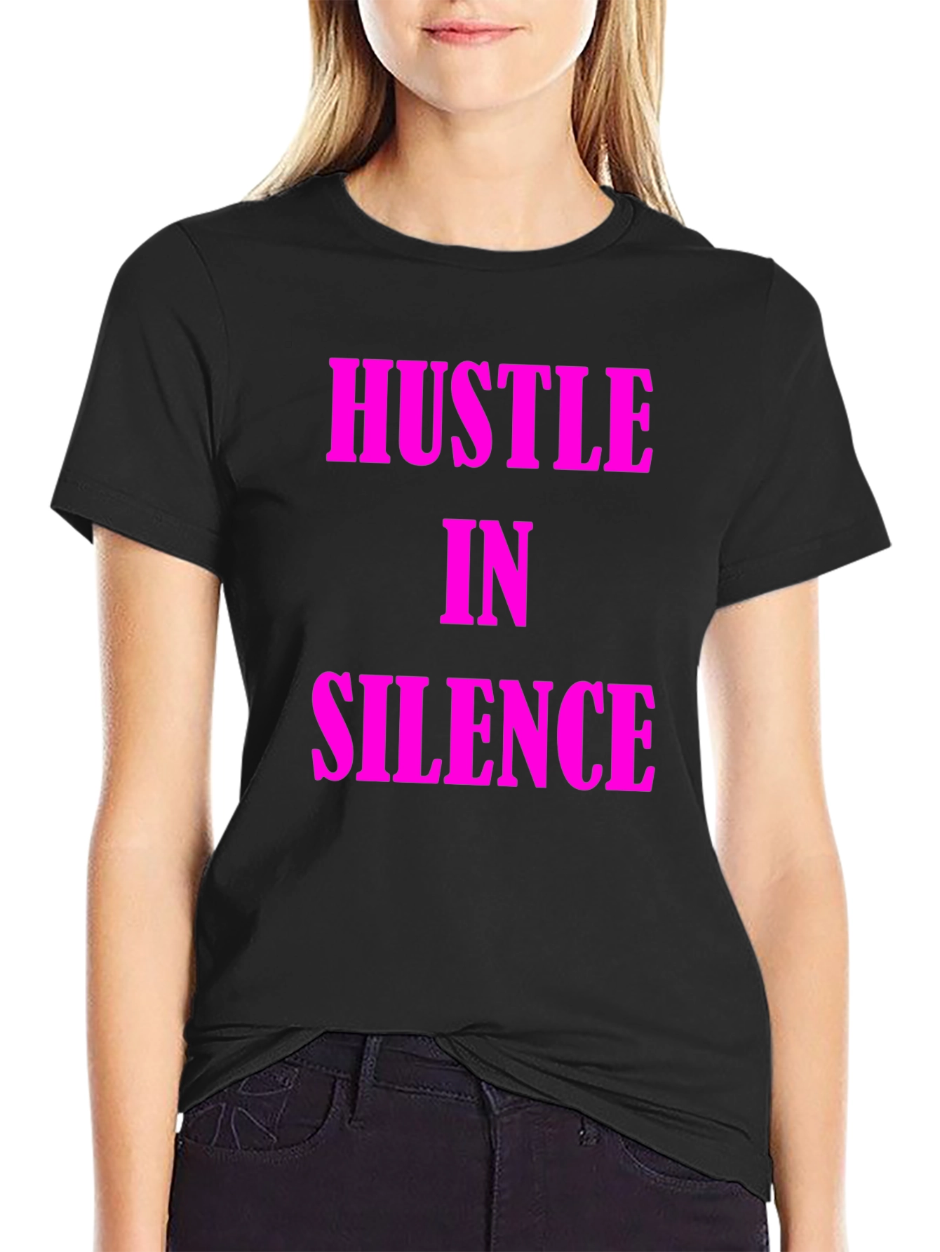 Hustle in Silence Black T-Shirt