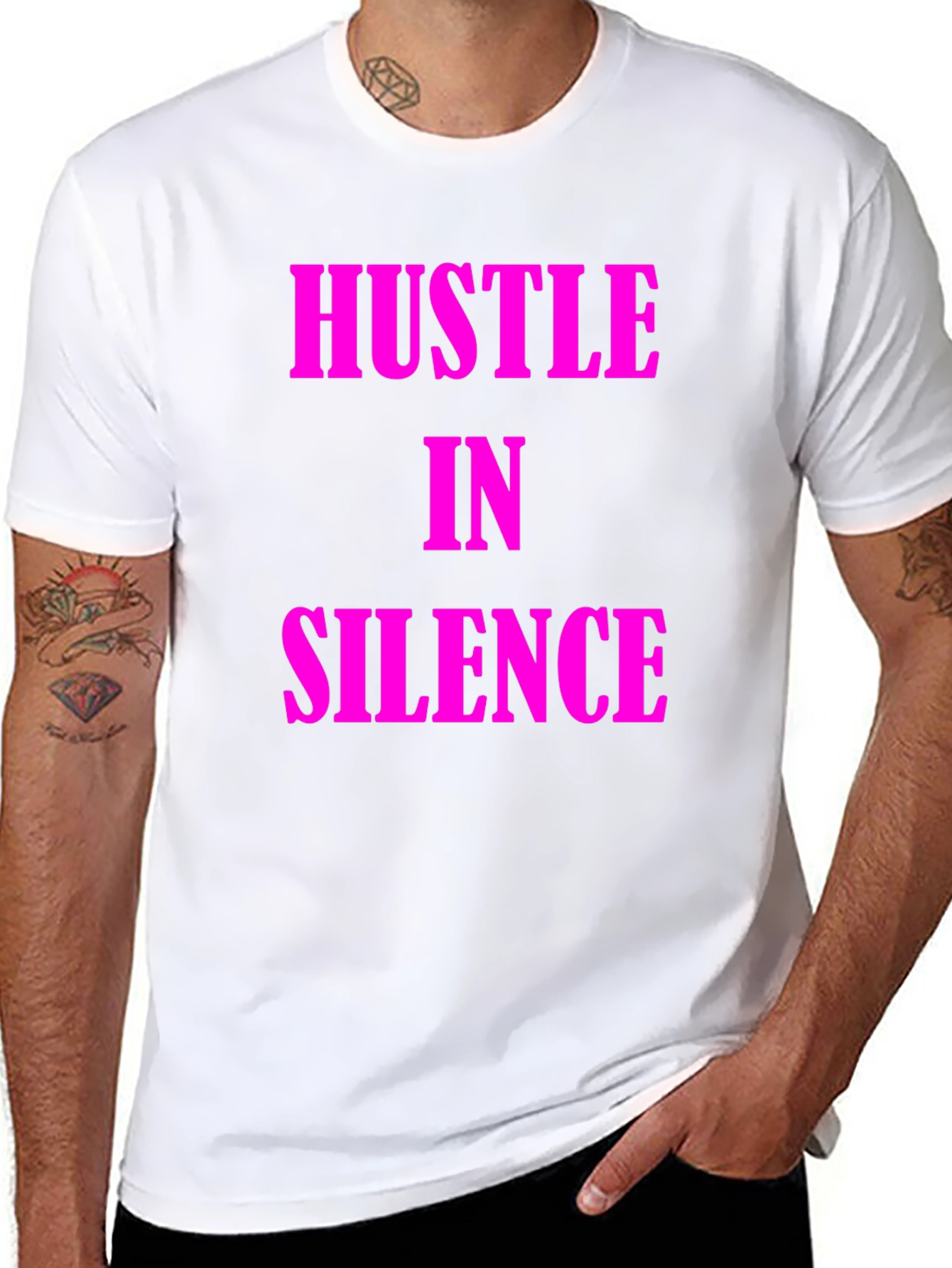 Hustle in Silence Black T-Shirt