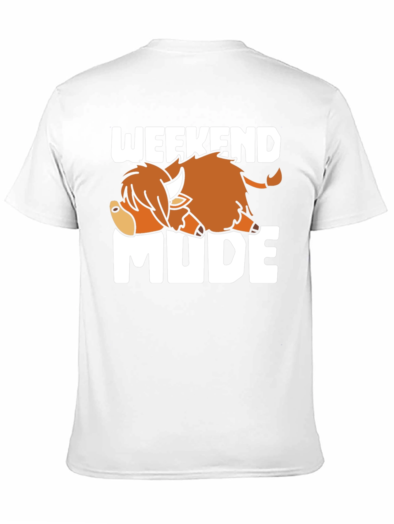 Weekend Mode T-Shirt Relaxed Highland Cow Tee
