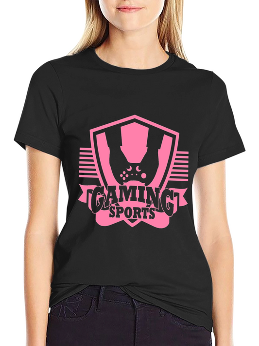 Gaming Sports Graphic T-Shirt - Black